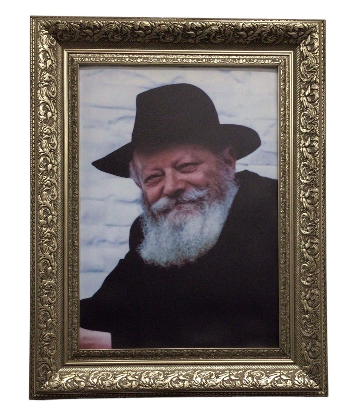 Framed Canvas of the Rebbe, Size 17x21, Silver