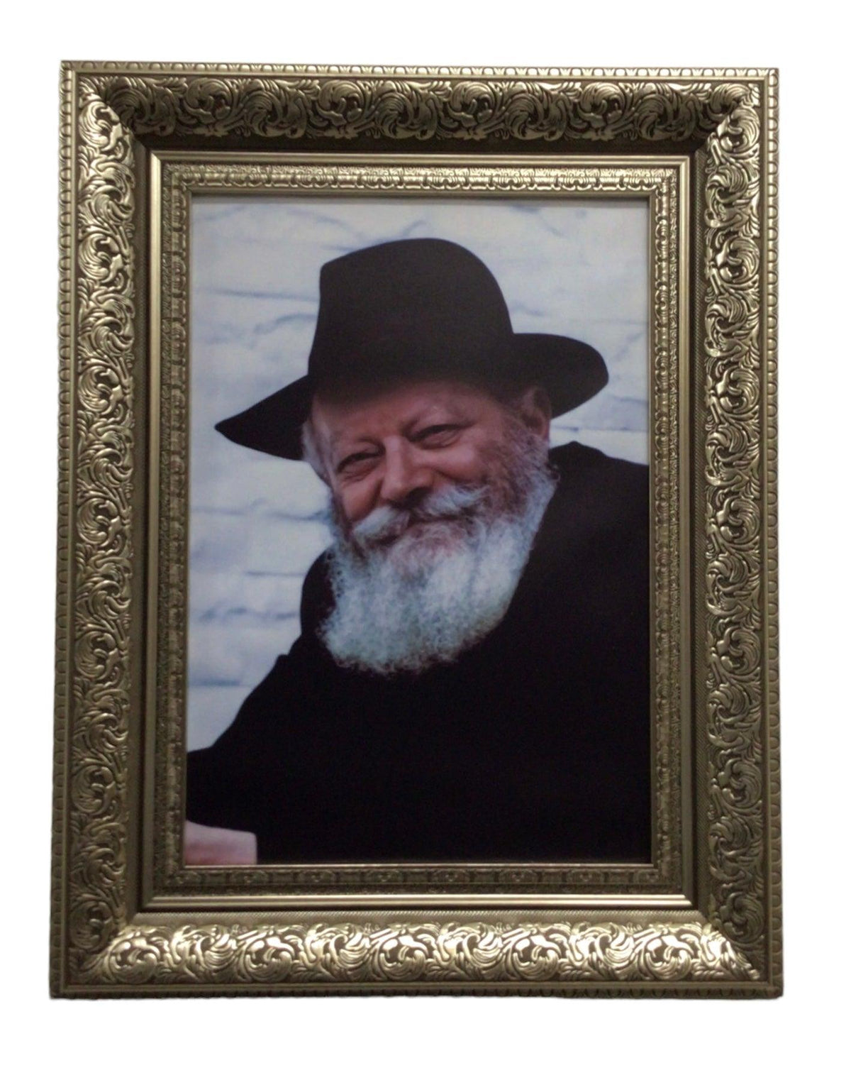 Framed Canvas of the Rebbe, Size 21x27, Silver