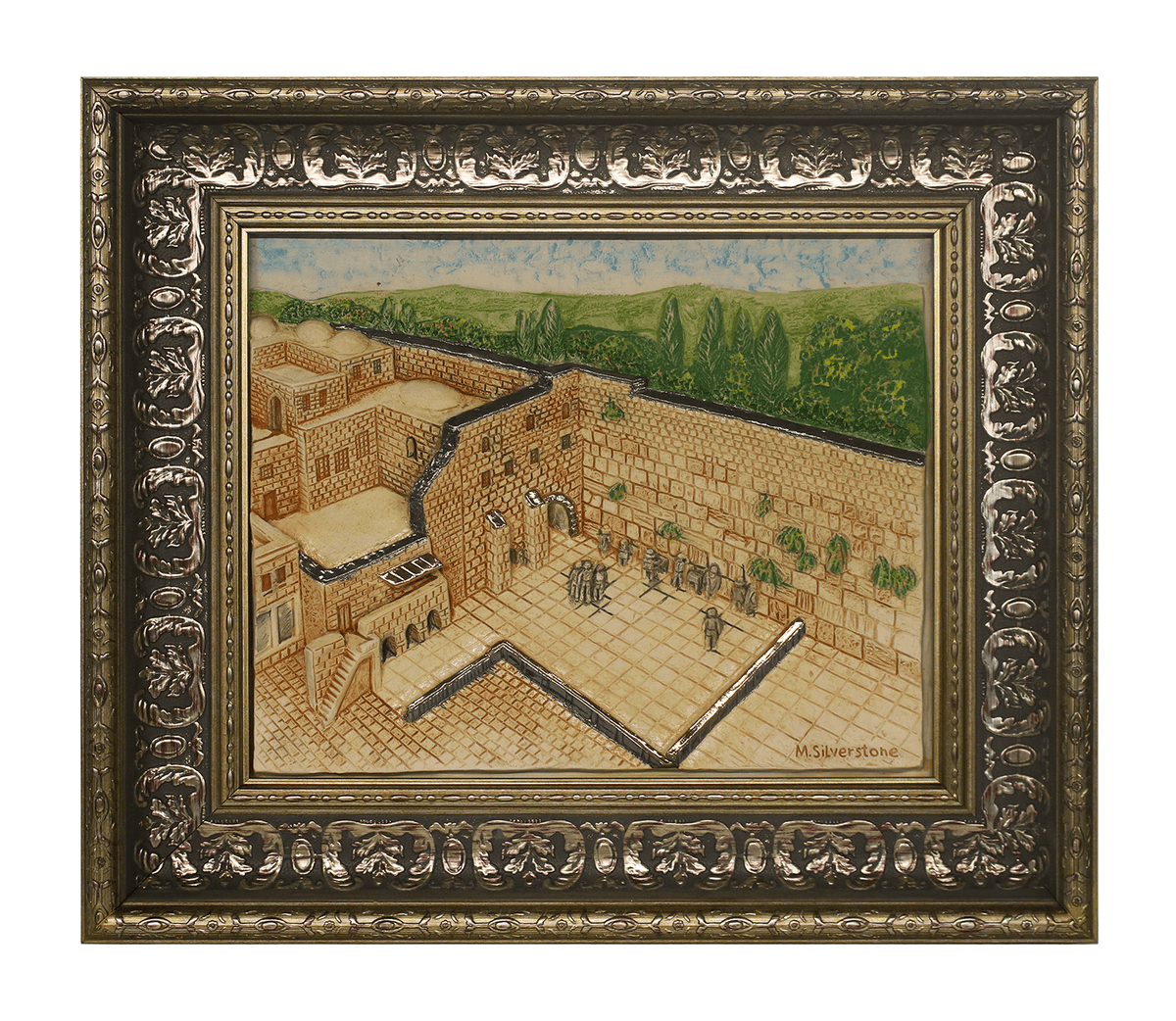 Framed Ceramic Panoramic View - Kotel 20 x 23