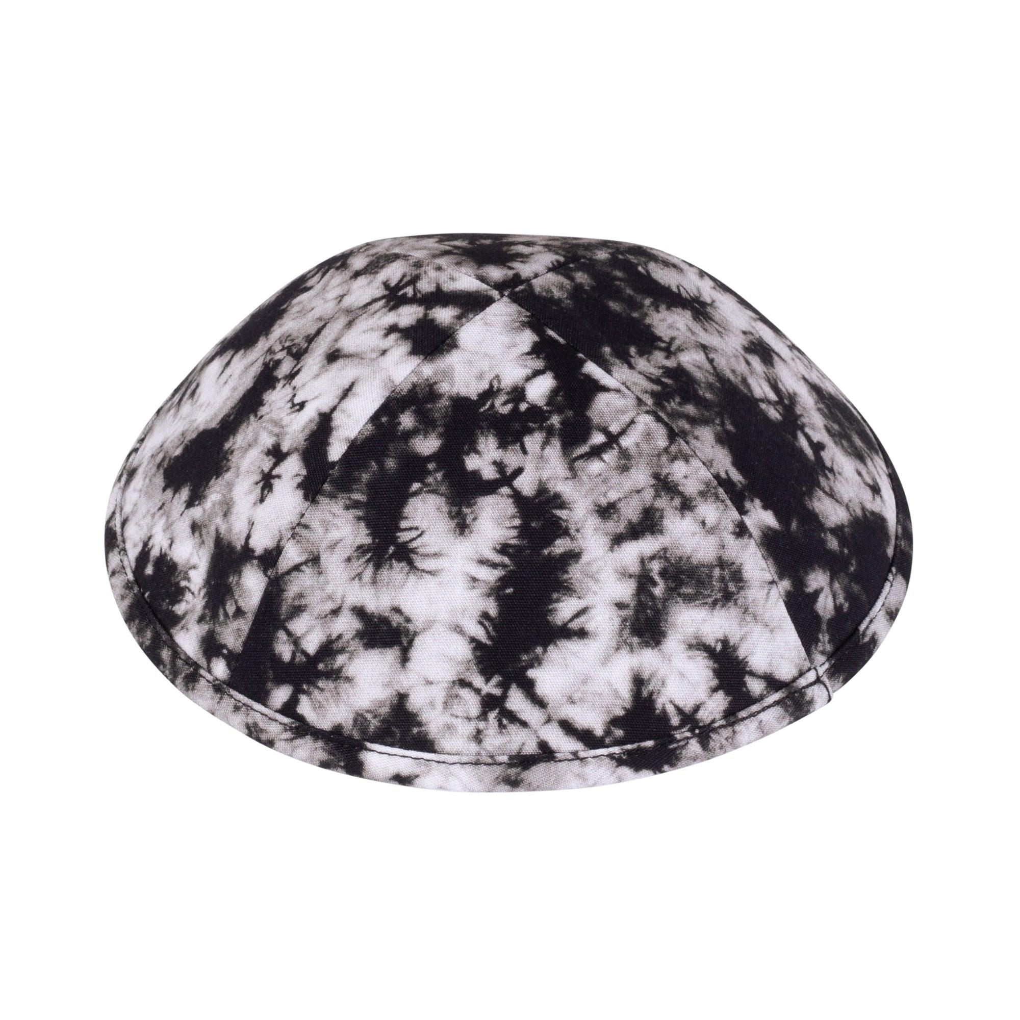 IKIPPAH BLACK & WHITE TIE DYE YARMULKE