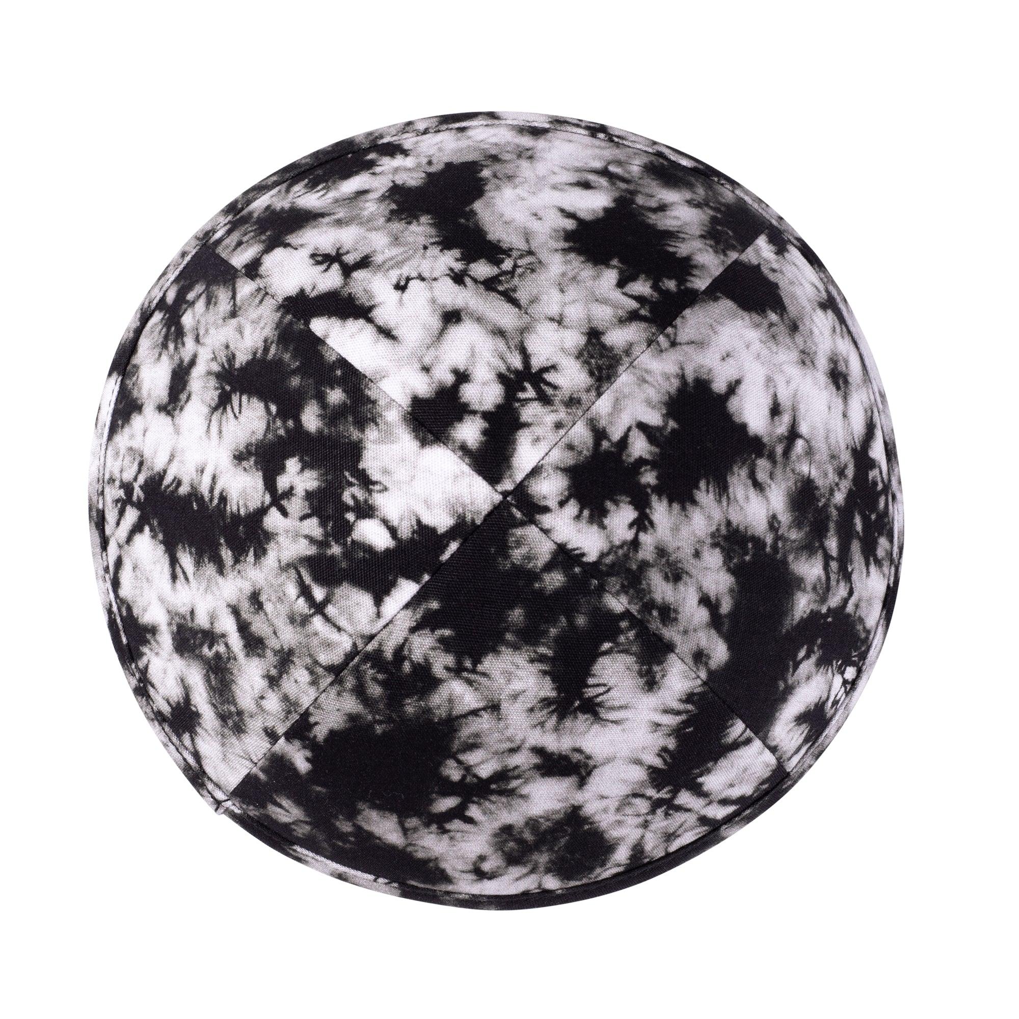 IKIPPAH BLACK & WHITE TIE DYE YARMULKE