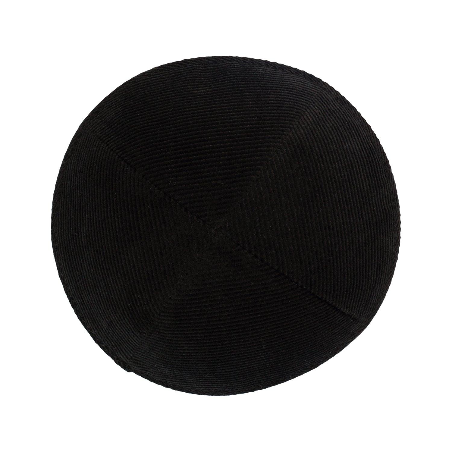 IKIPPAH BLACK CORDUROY YARMULKE