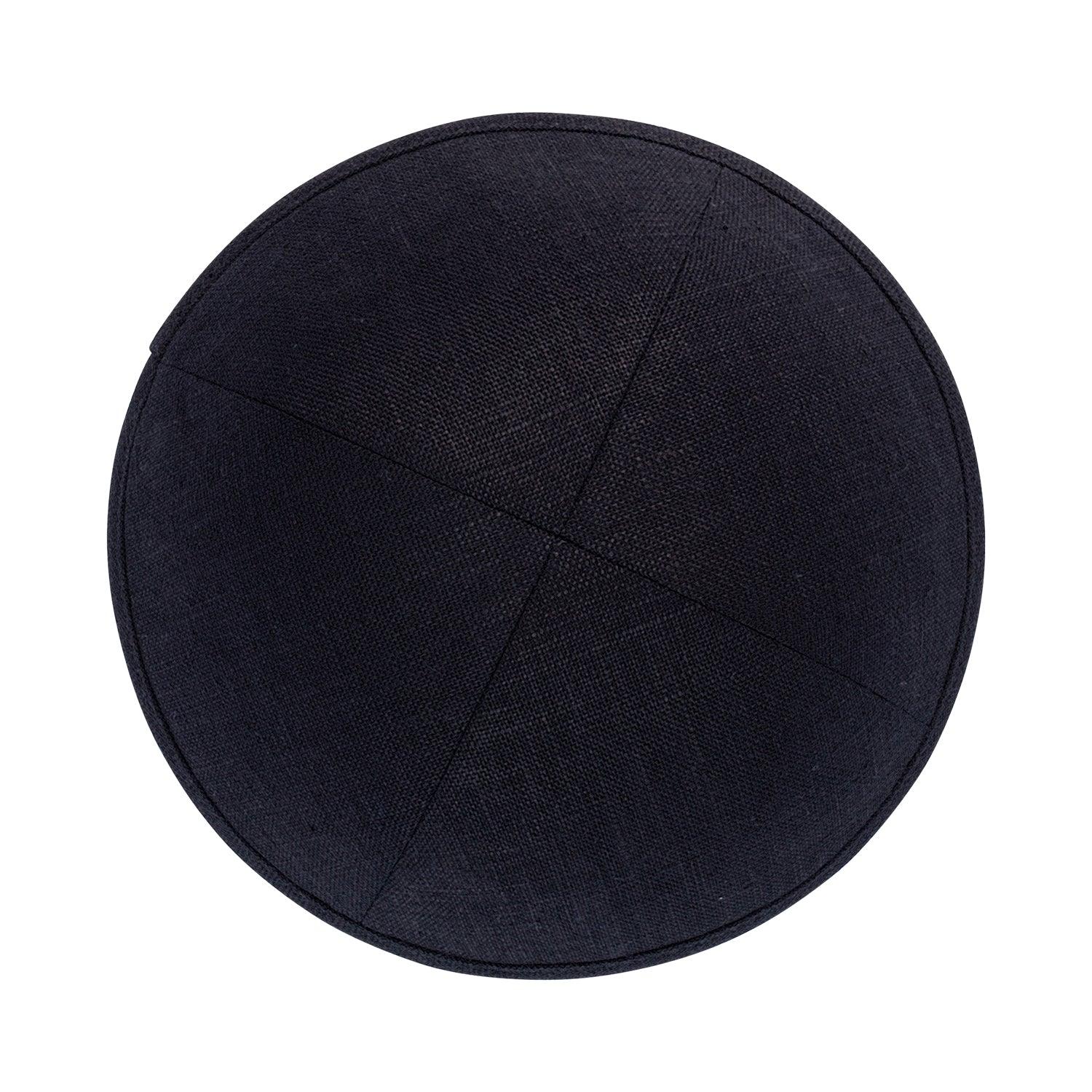 IKIPPAH BLACK LINEN YARMULKE