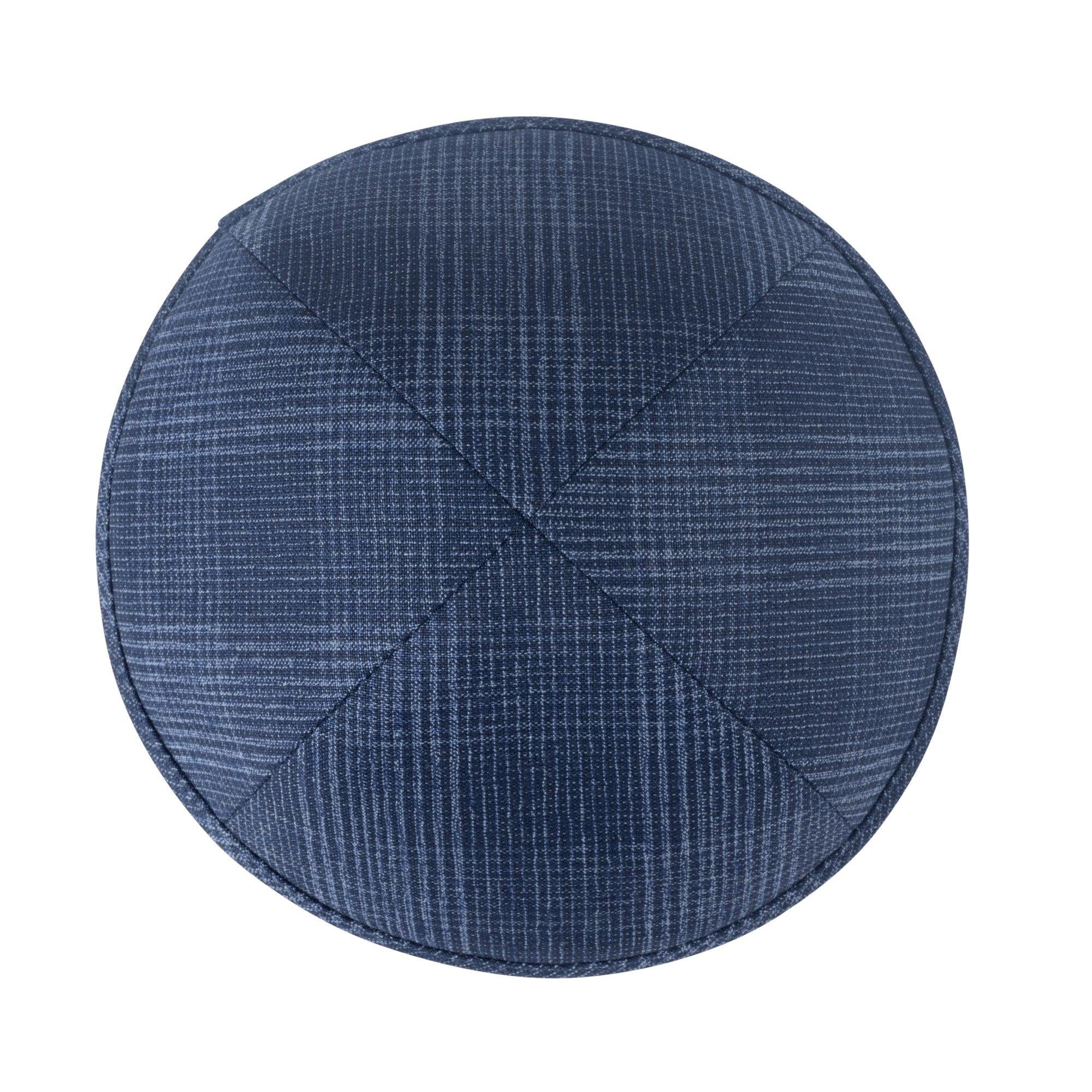 IKIPPAH BLUE ON BLUE PLAID YARMULKE