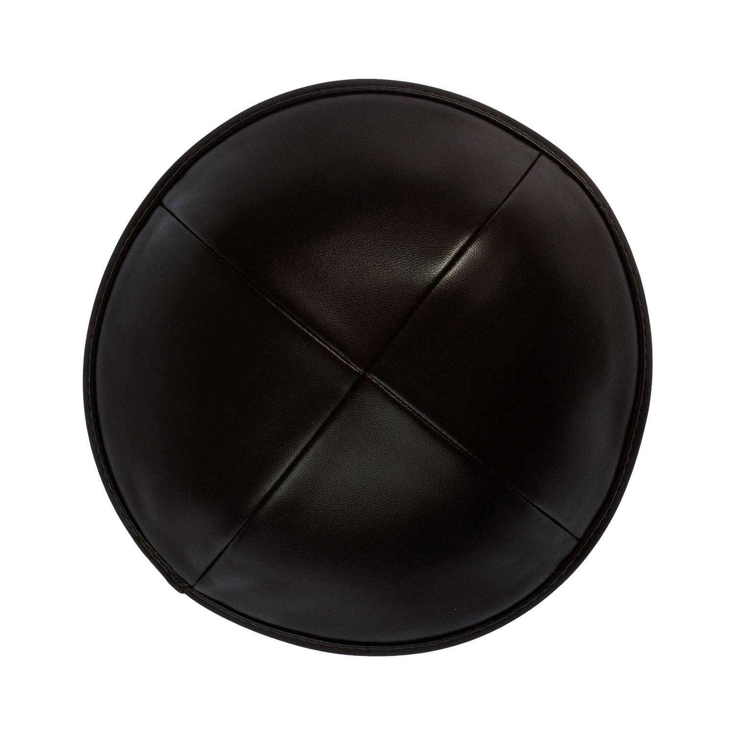 IKIPPAH BROWN LEATHER YARMULKE