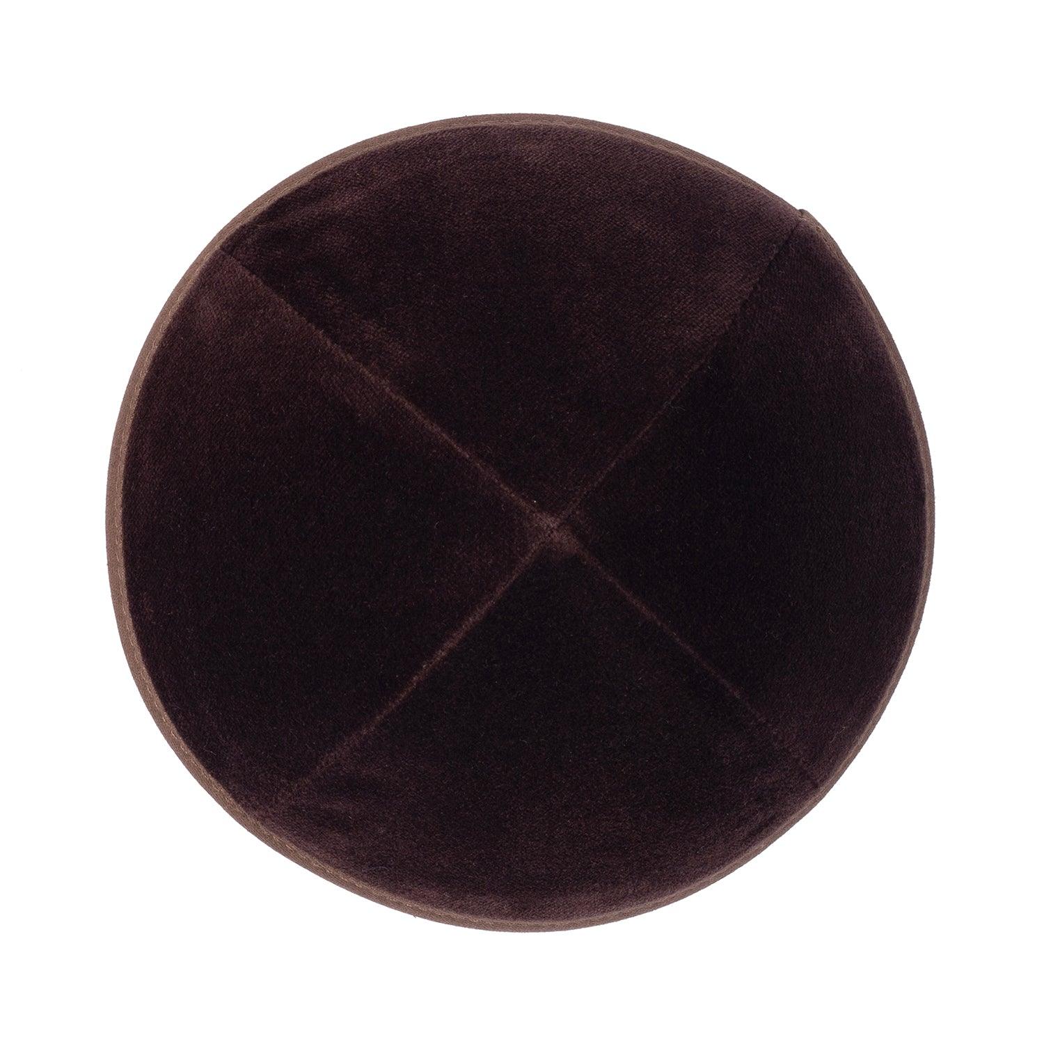 IKIPPAH BROWN VELVET YARMULKE