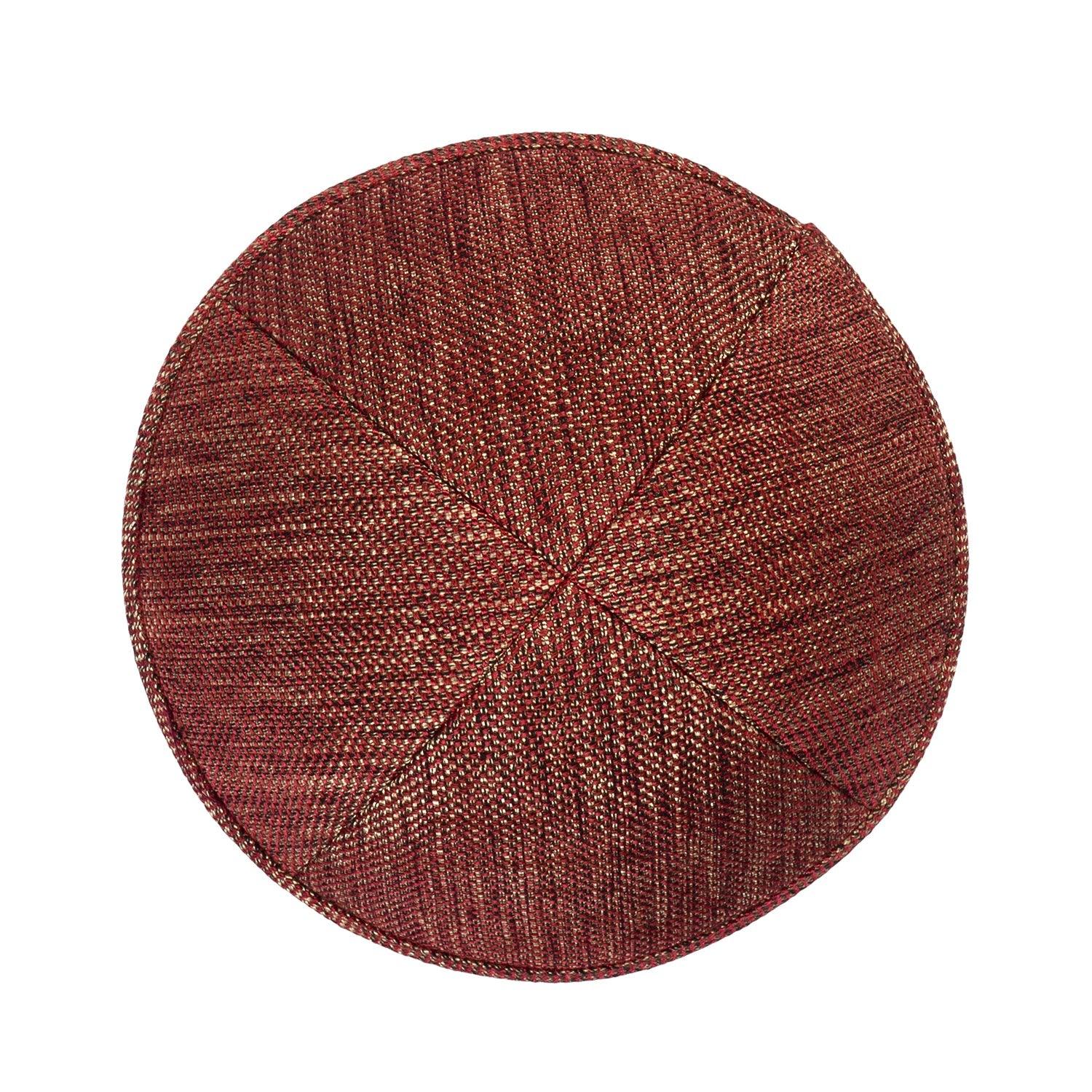 IKIPPAH BURGUNDY METALLIC YARMULKE