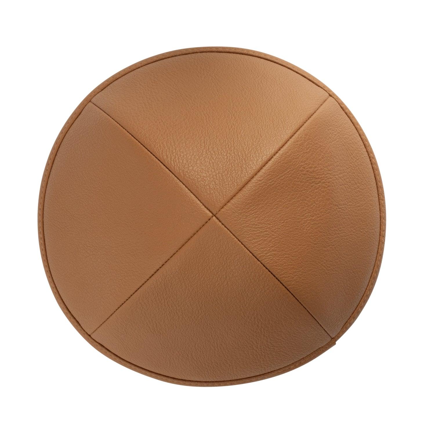 IKIPPAH CARAMEL LEATHER YARMULKE