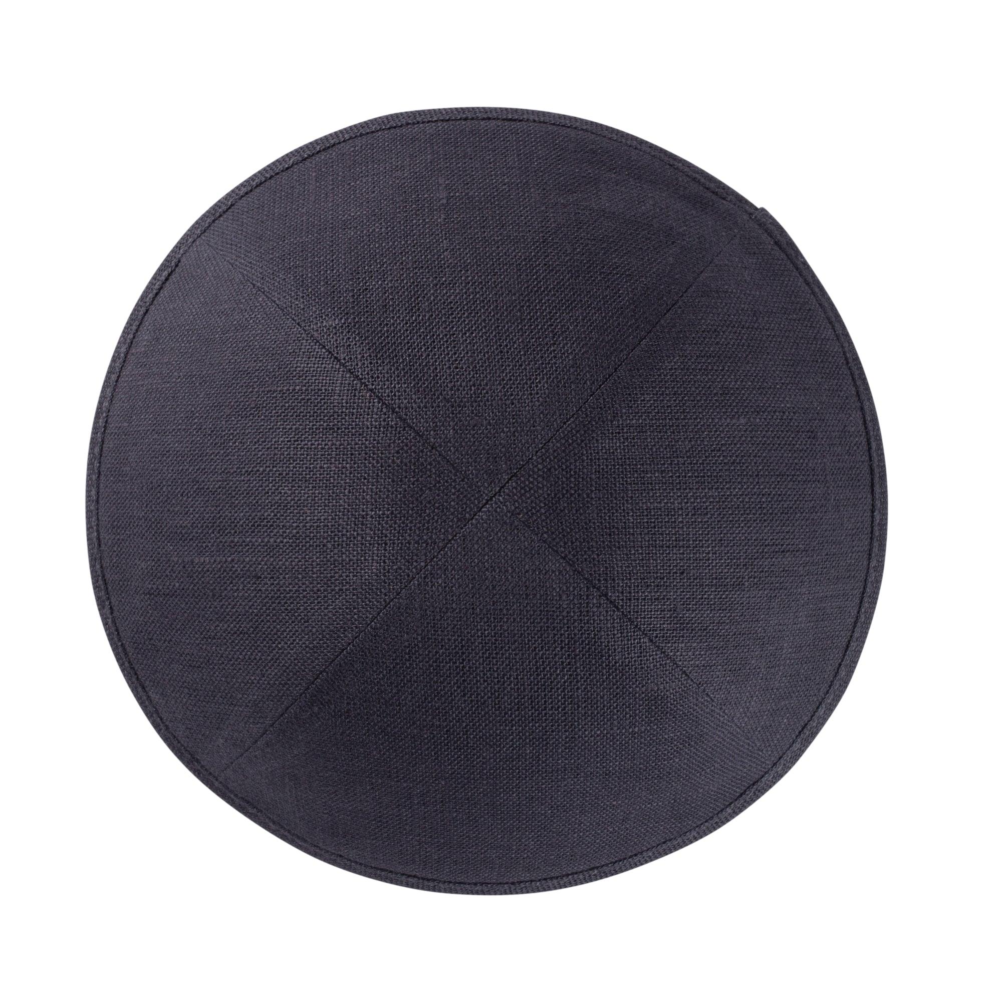 IKIPPAH CHARCOAL LINEN YARMULKE