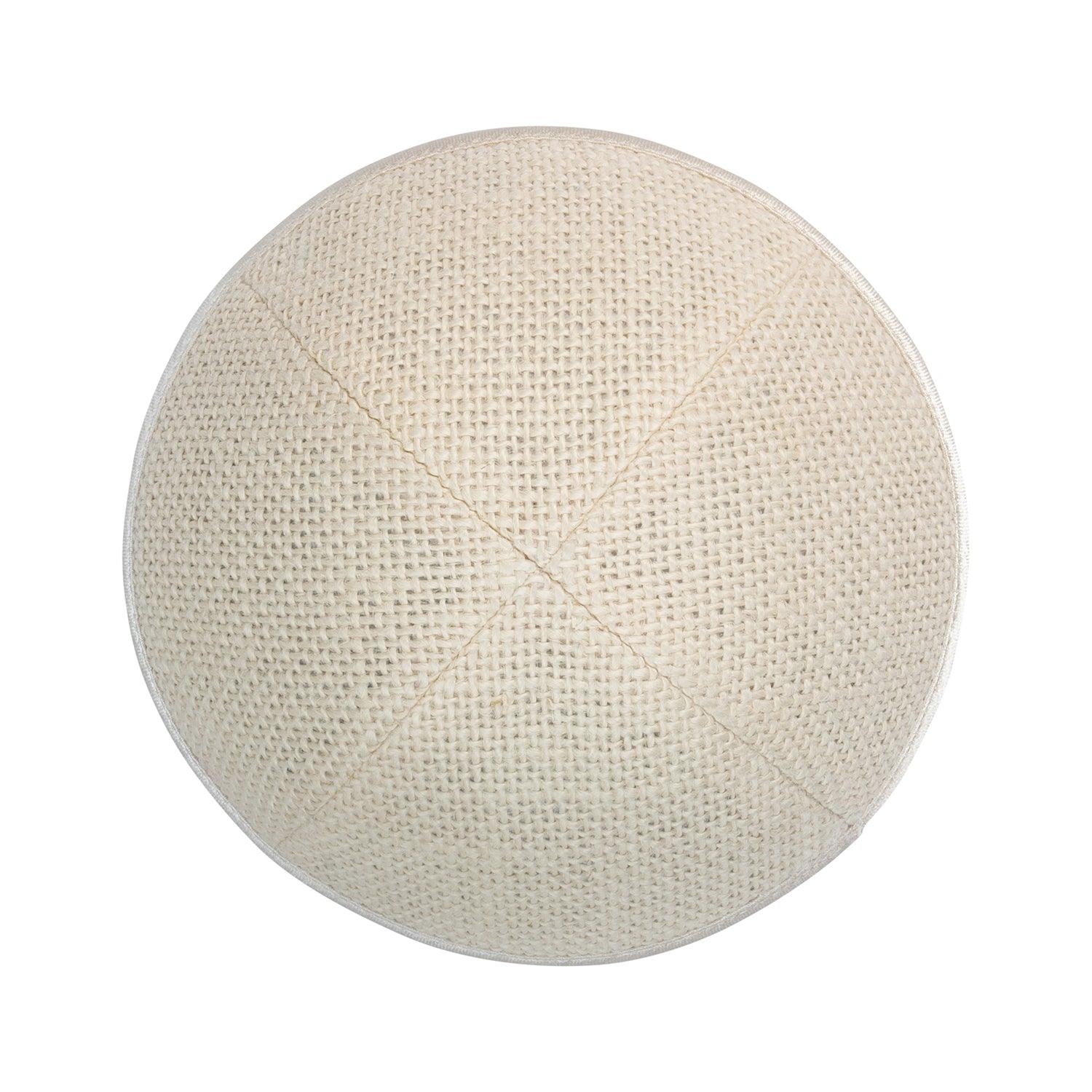 IKIPPAH CREAM BURLAP YARMULKE