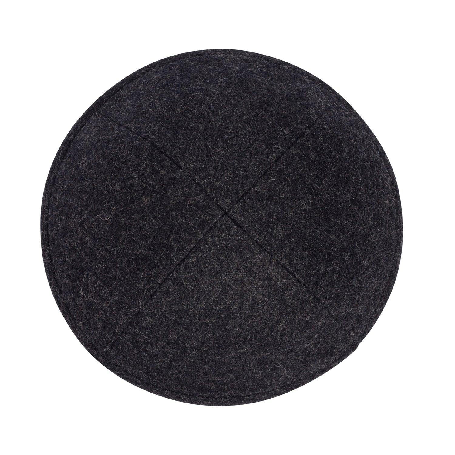 IKIPPAH DARK GRAY WOOL YARMULKE