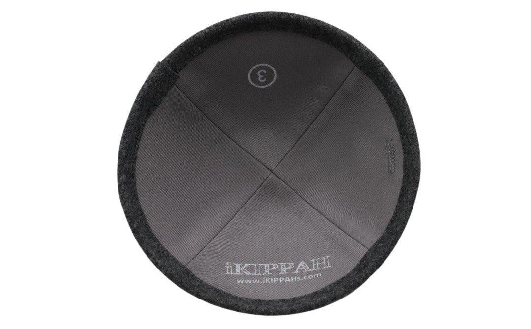 IKIPPAH DARK GRAY WOOL YARMULKE