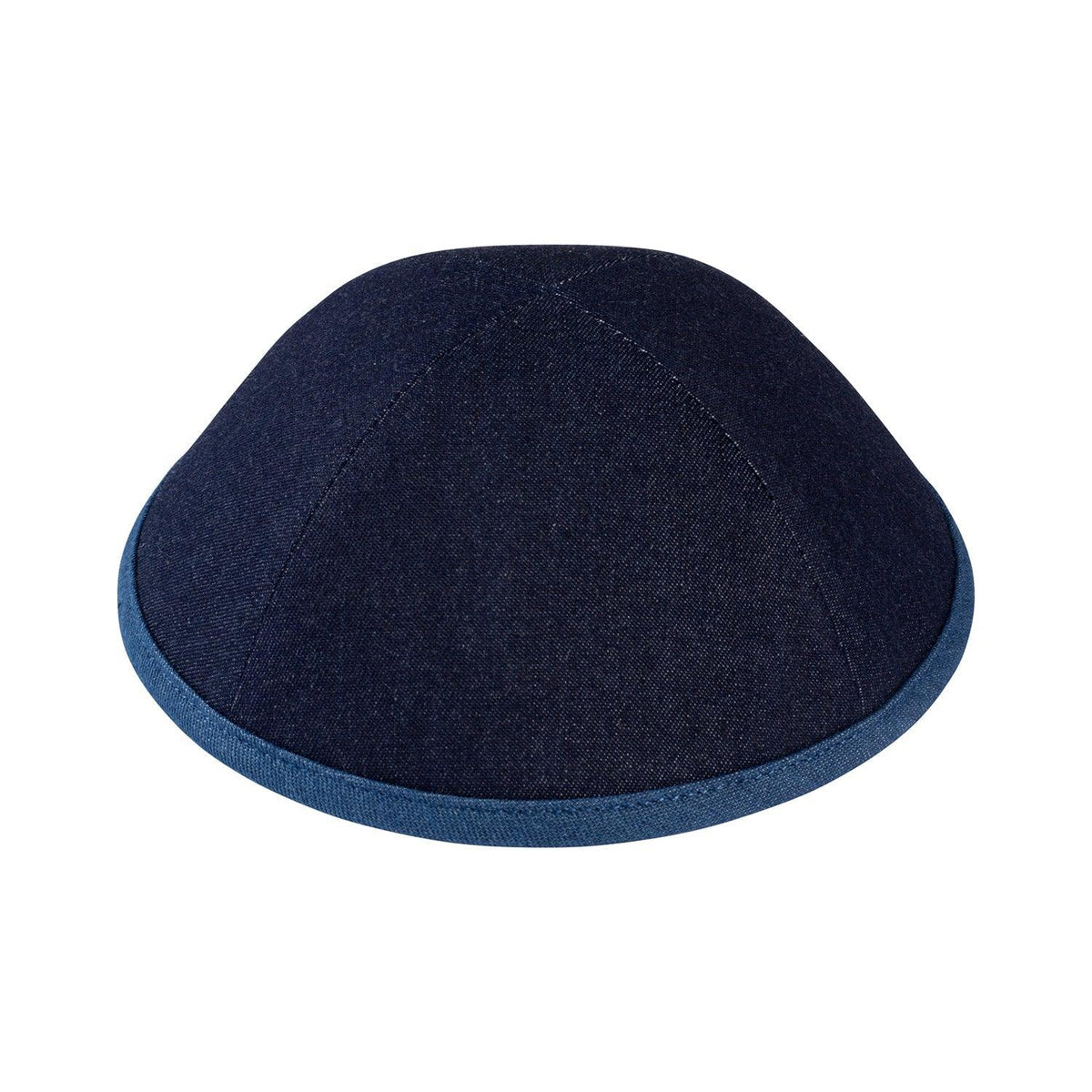 IKIPPAH DENIM W/ LIGHT BLUE DENIM RIM YARMULKE