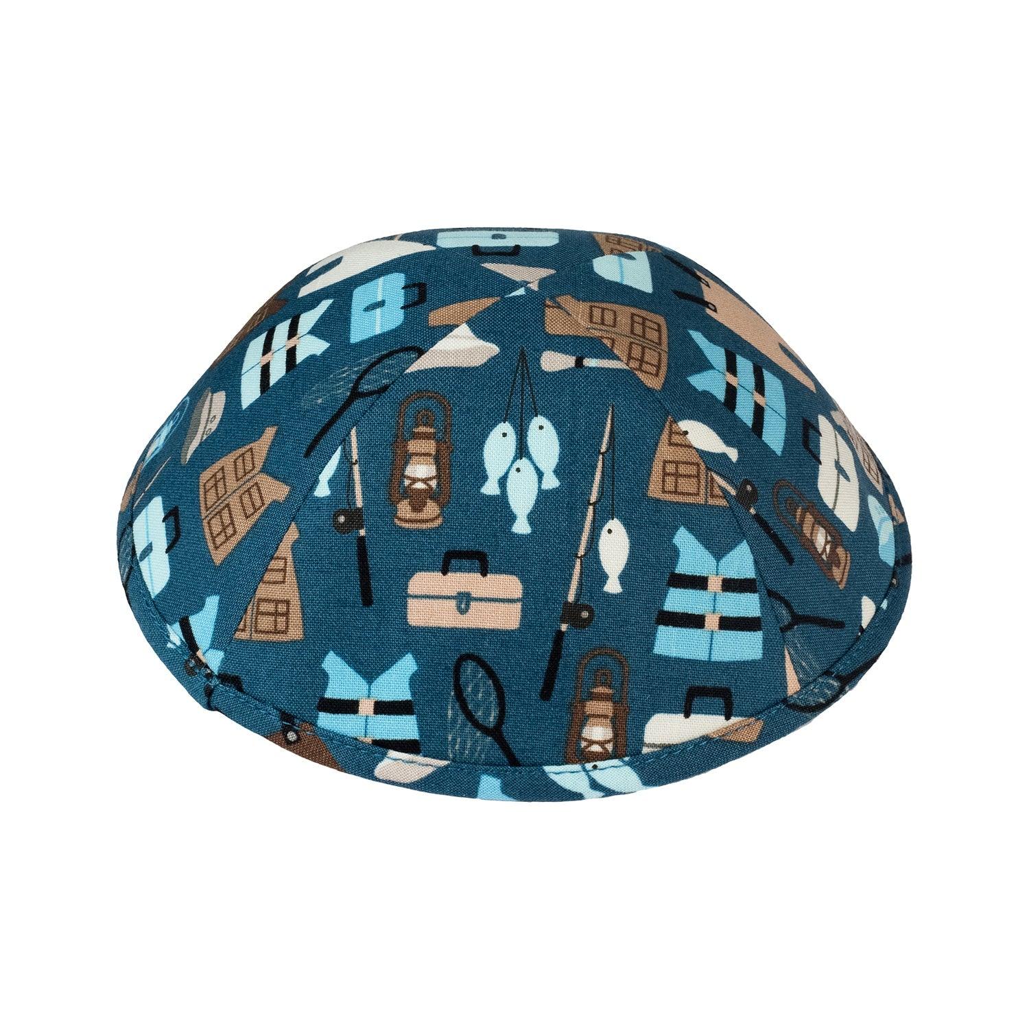 IKIPPAH GONE CAMPING - BLUE YARMULKE