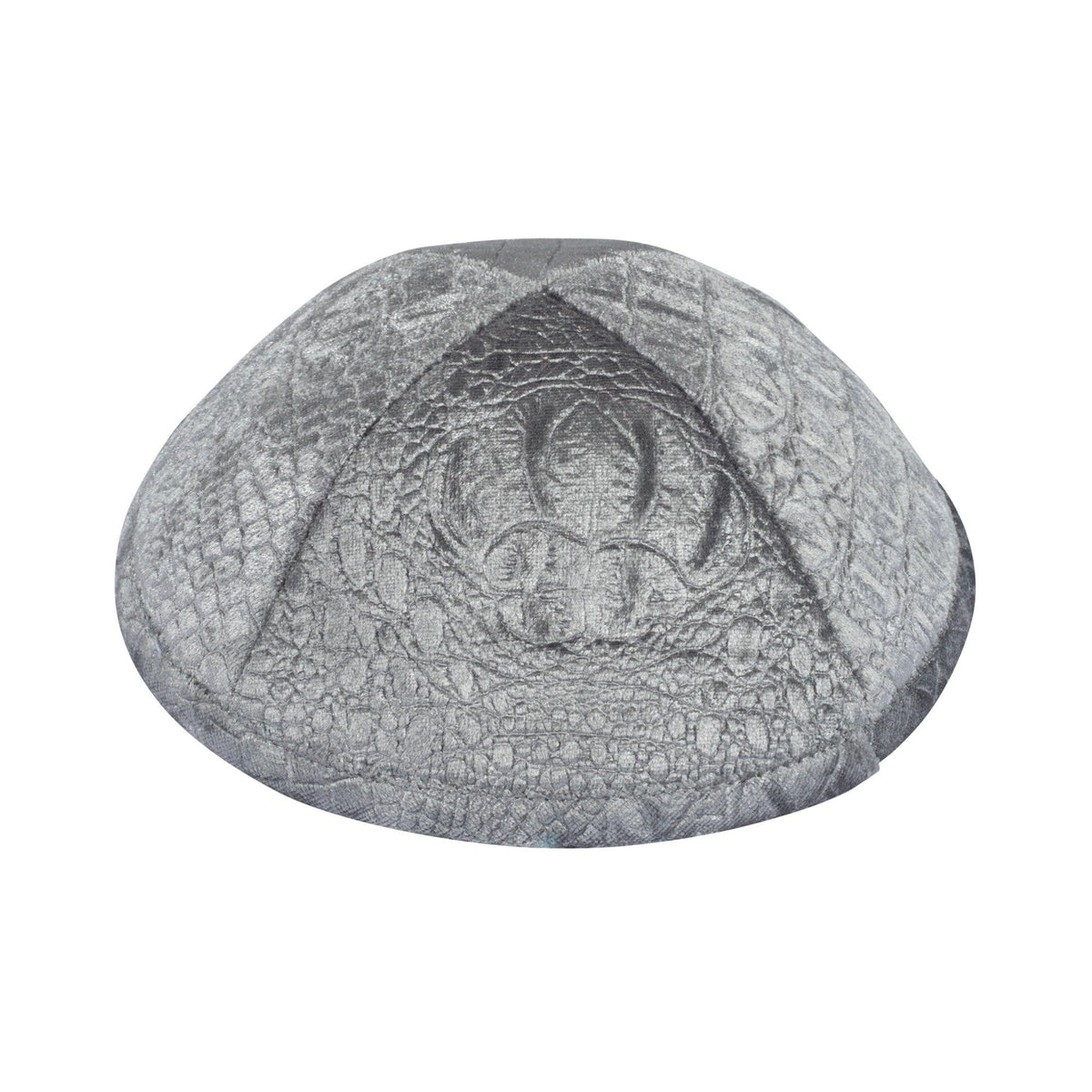 IKIPPAH GRAY CROCODILE VELVET YARMULKE