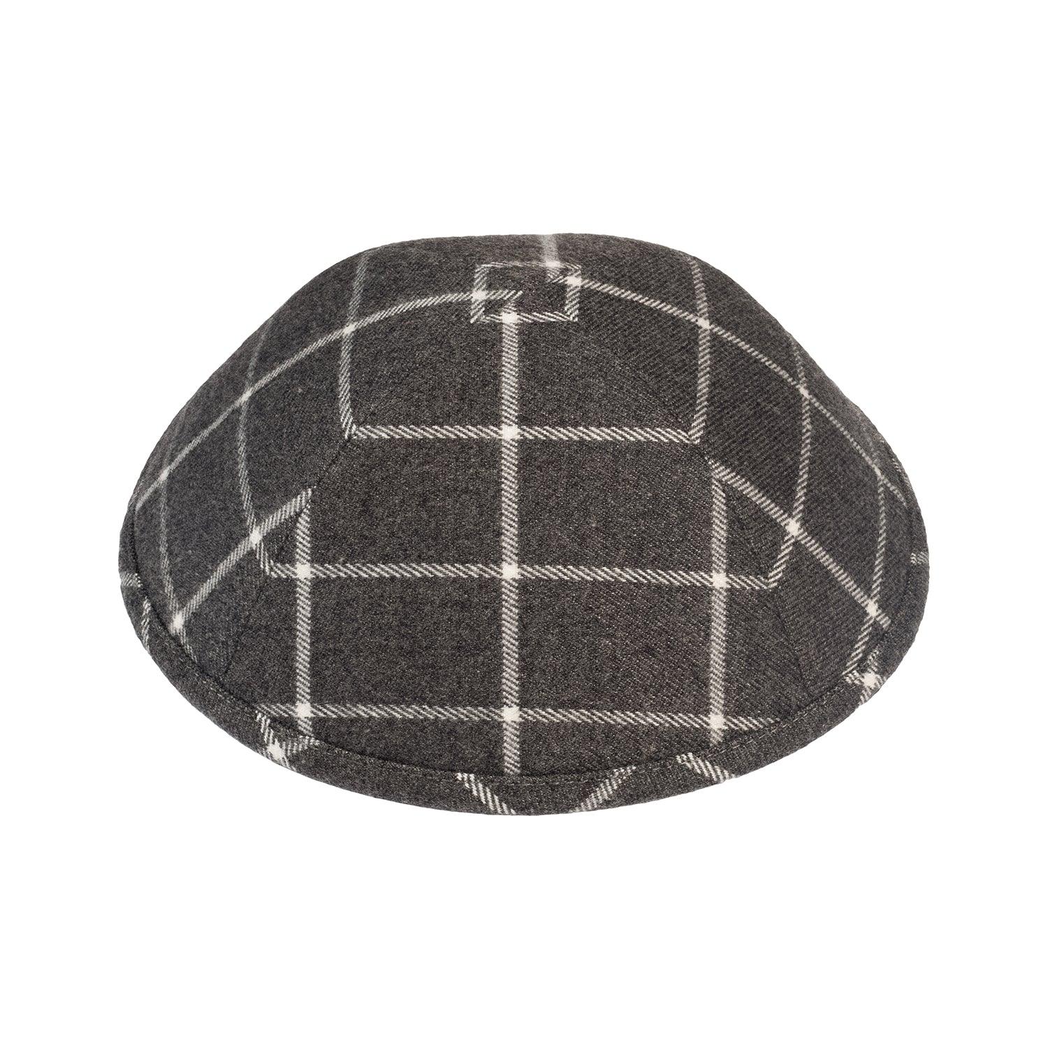 IKIPPAH GRAY PLAID YARMULKE