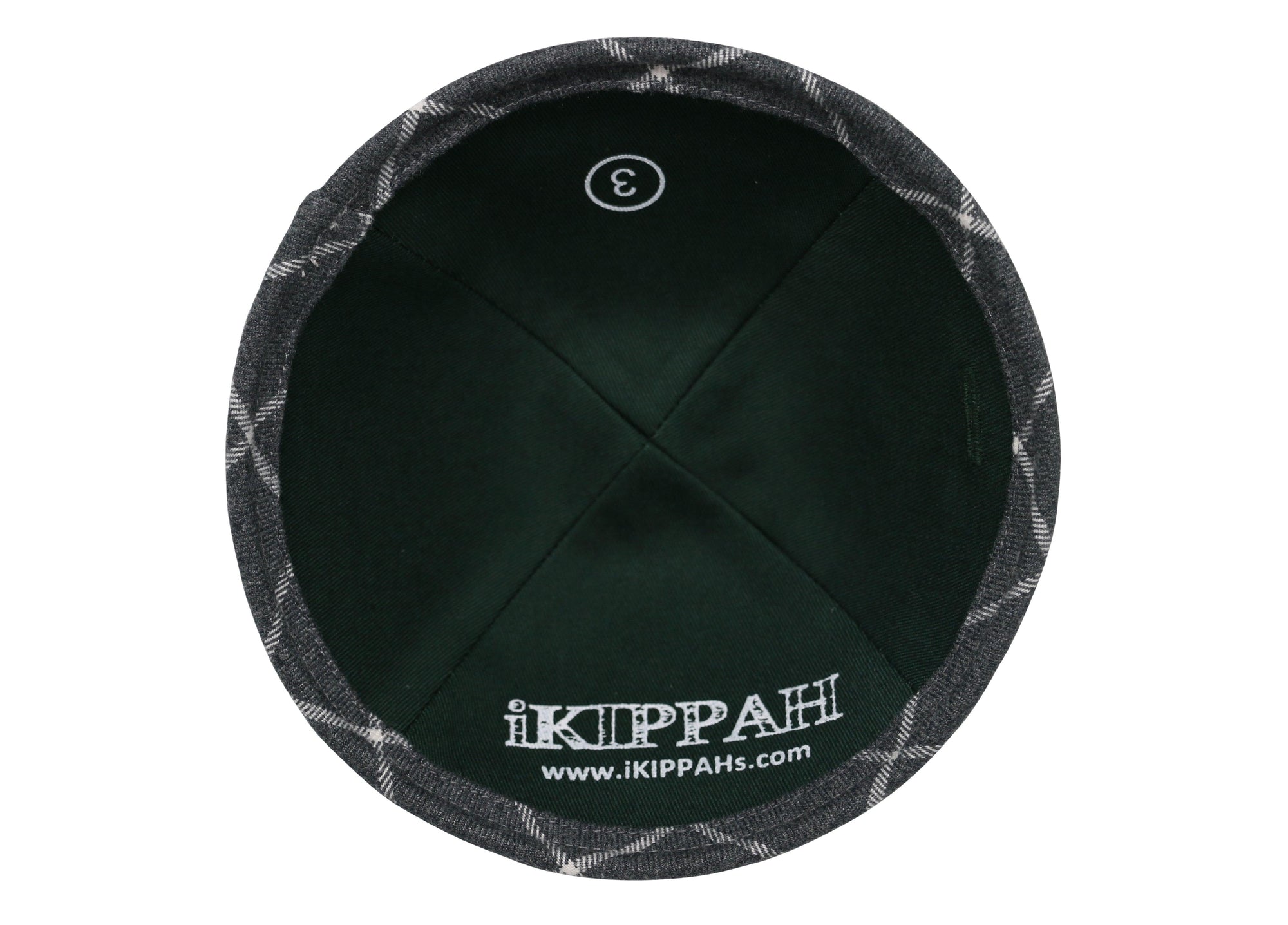 IKIPPAH GRAY PLAID YARMULKE