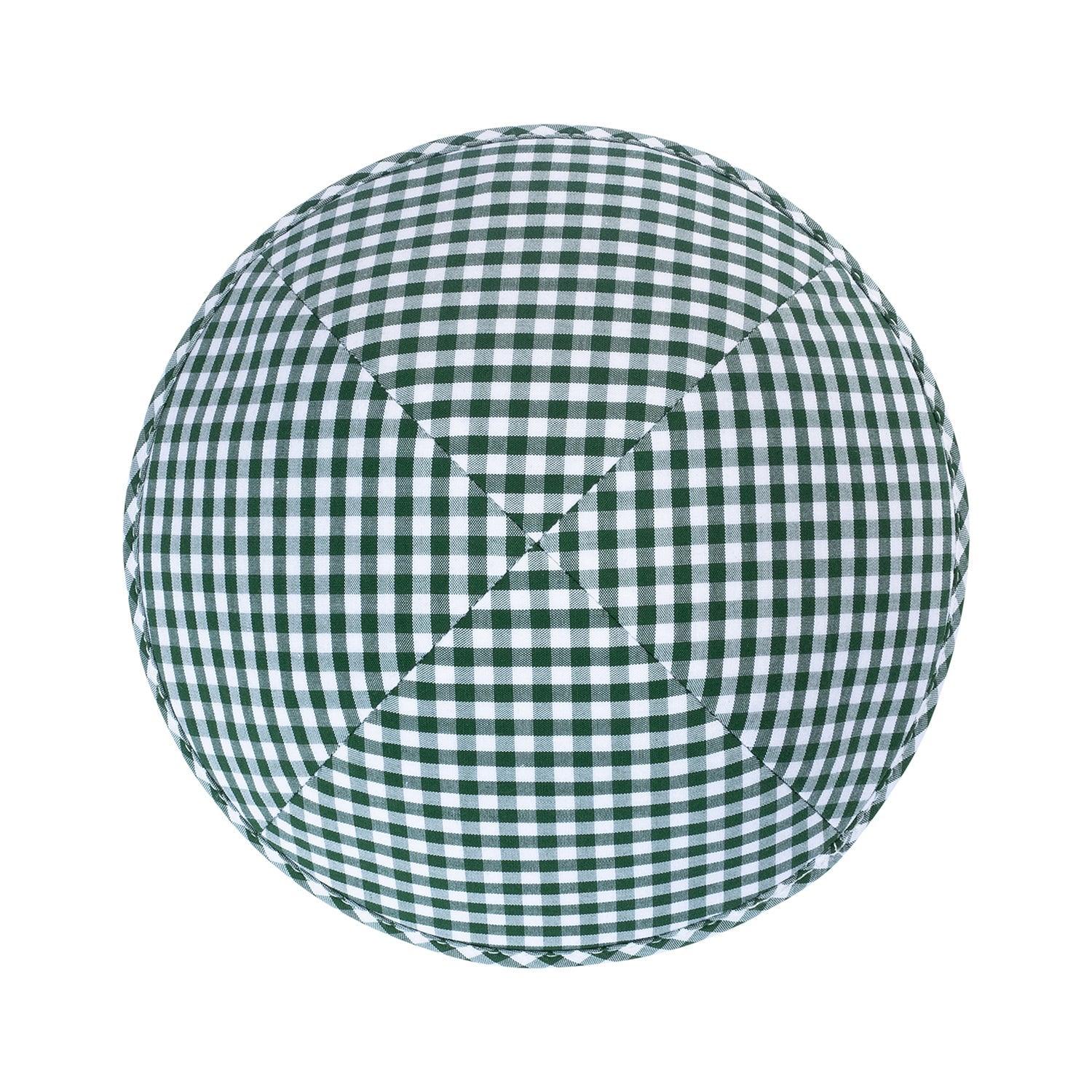 IKIPPAH GREEN GINGHAM YARMULKE