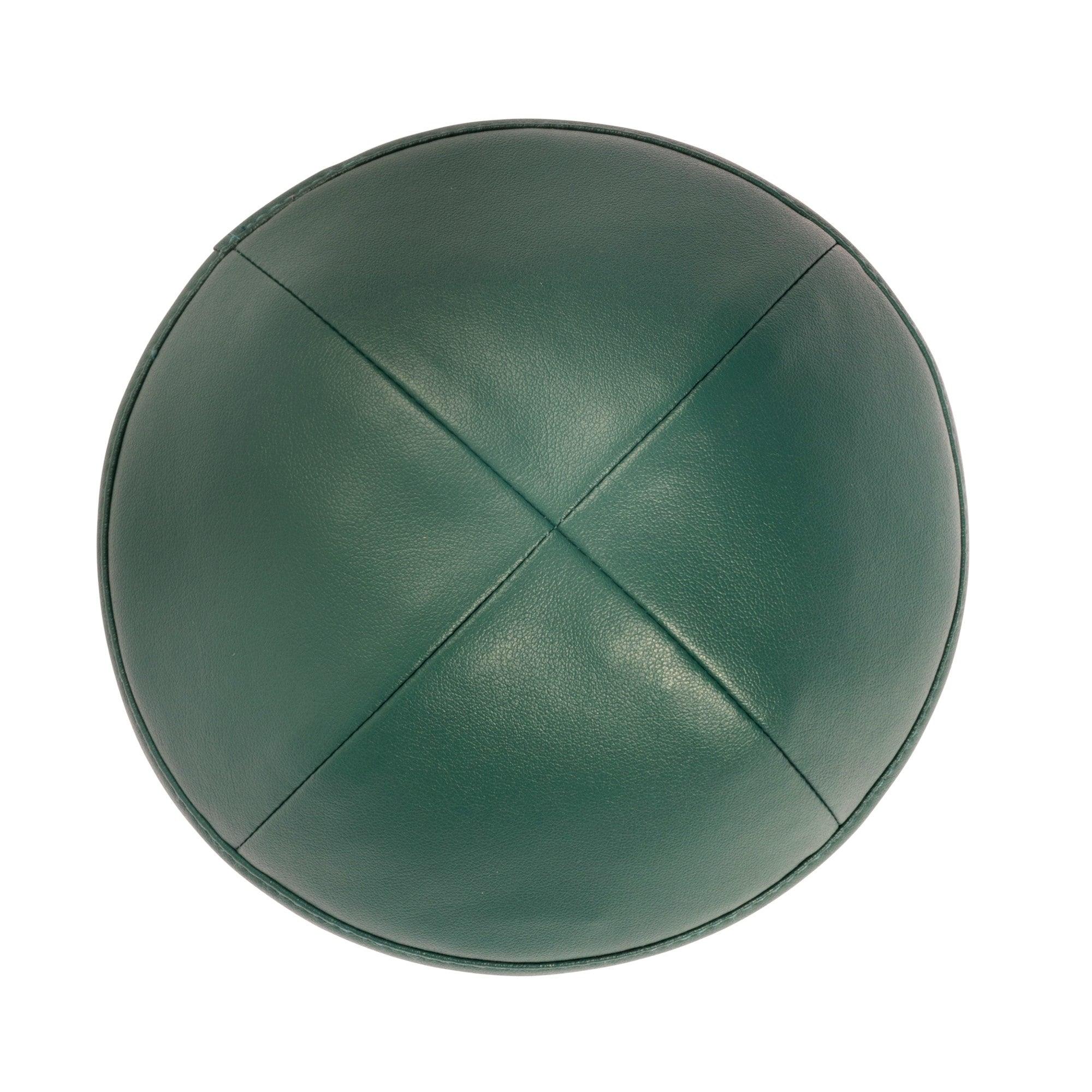 IKIPPAH GREEN LEATHER YARMULKE