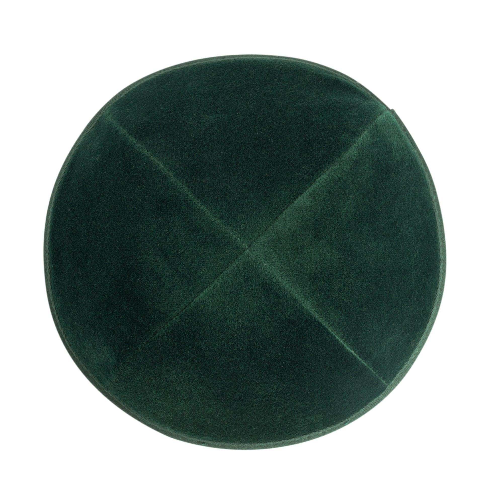 IKIPPAH GREEN VELVET YARMULKE