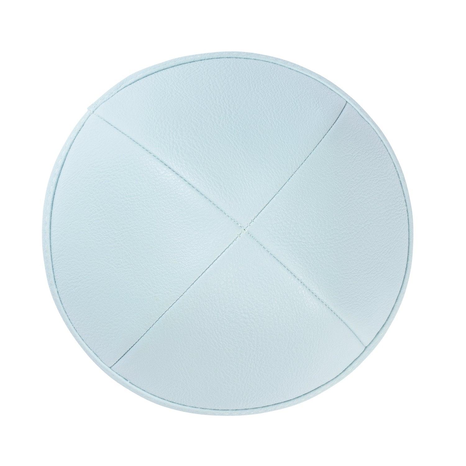 IKIPPAH LIGHT BLUE LEATHER YARMULKE