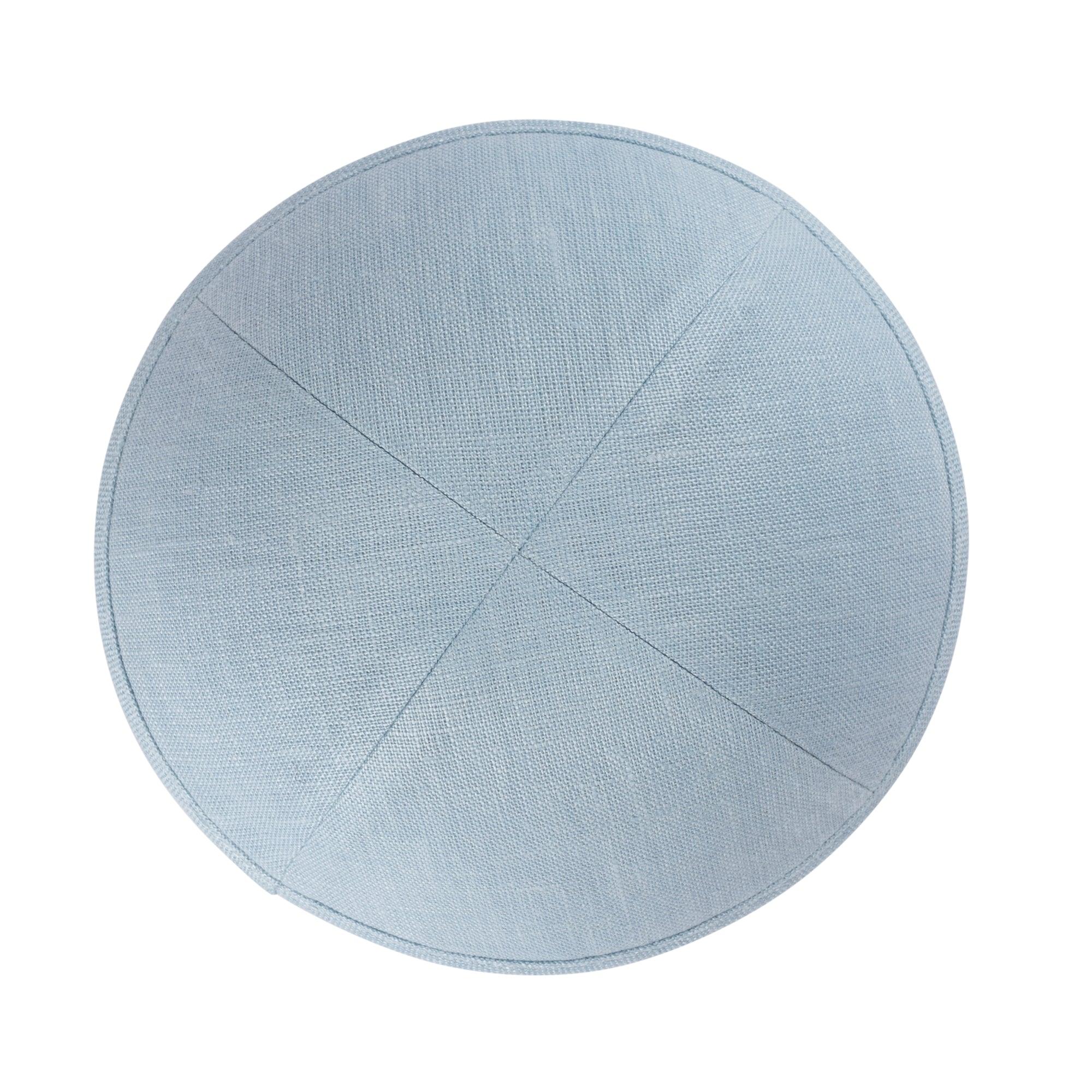 IKIPPAH LIGHT BLUE LINEN YARMULKE