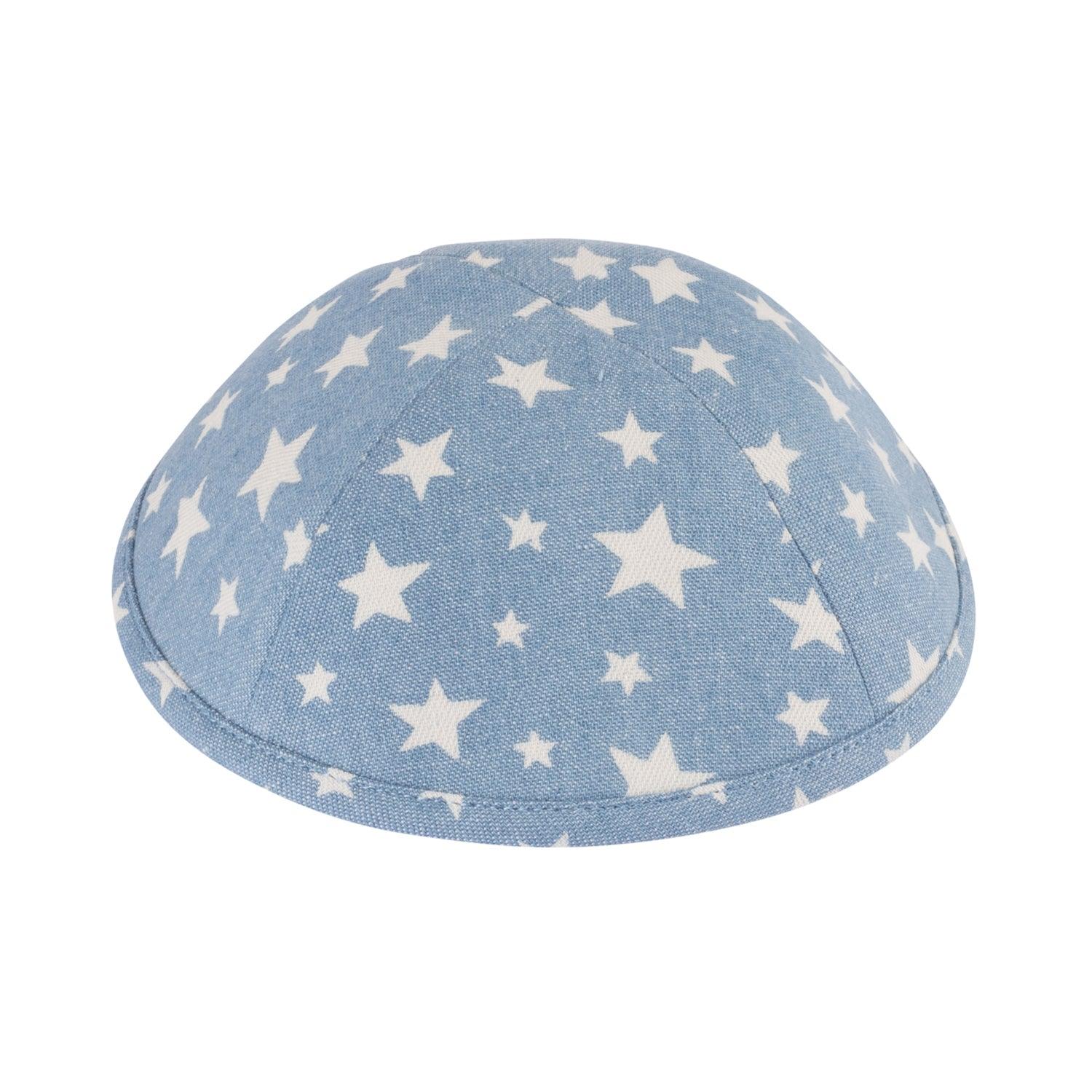 IKIPPAH LIGHT DENIM STAR YARMULKE