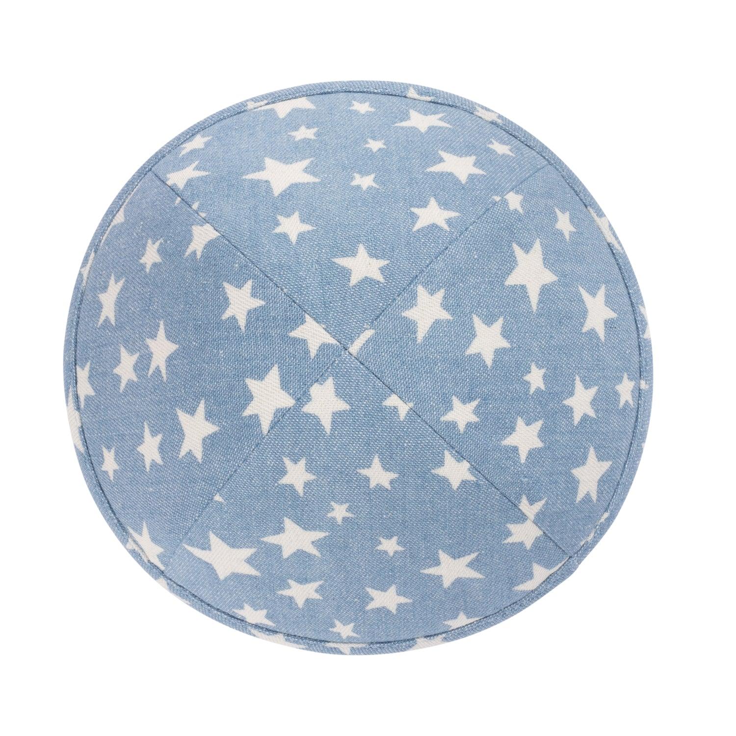 IKIPPAH LIGHT DENIM STAR YARMULKE