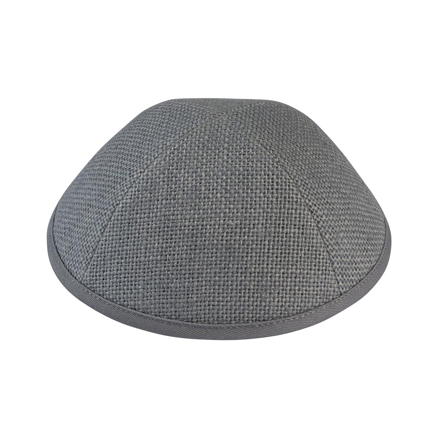 IKIPPAH LIGHT GRAY BURLAP YARMULKE