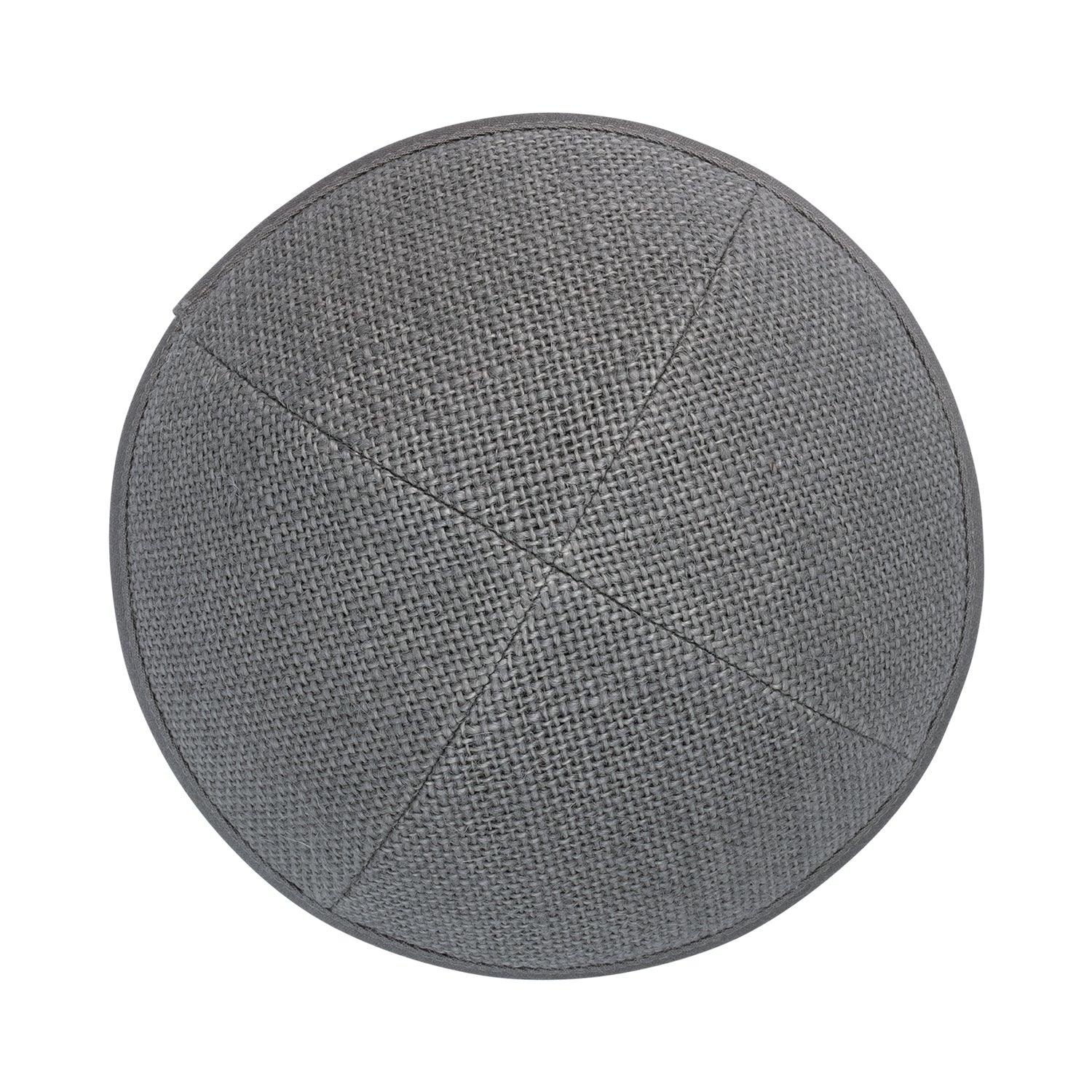 IKIPPAH LIGHT GRAY BURLAP YARMULKE