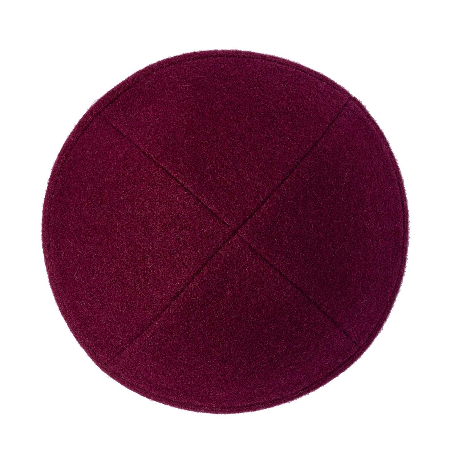 IKIPPAH MAROON WOOL YARMULKE