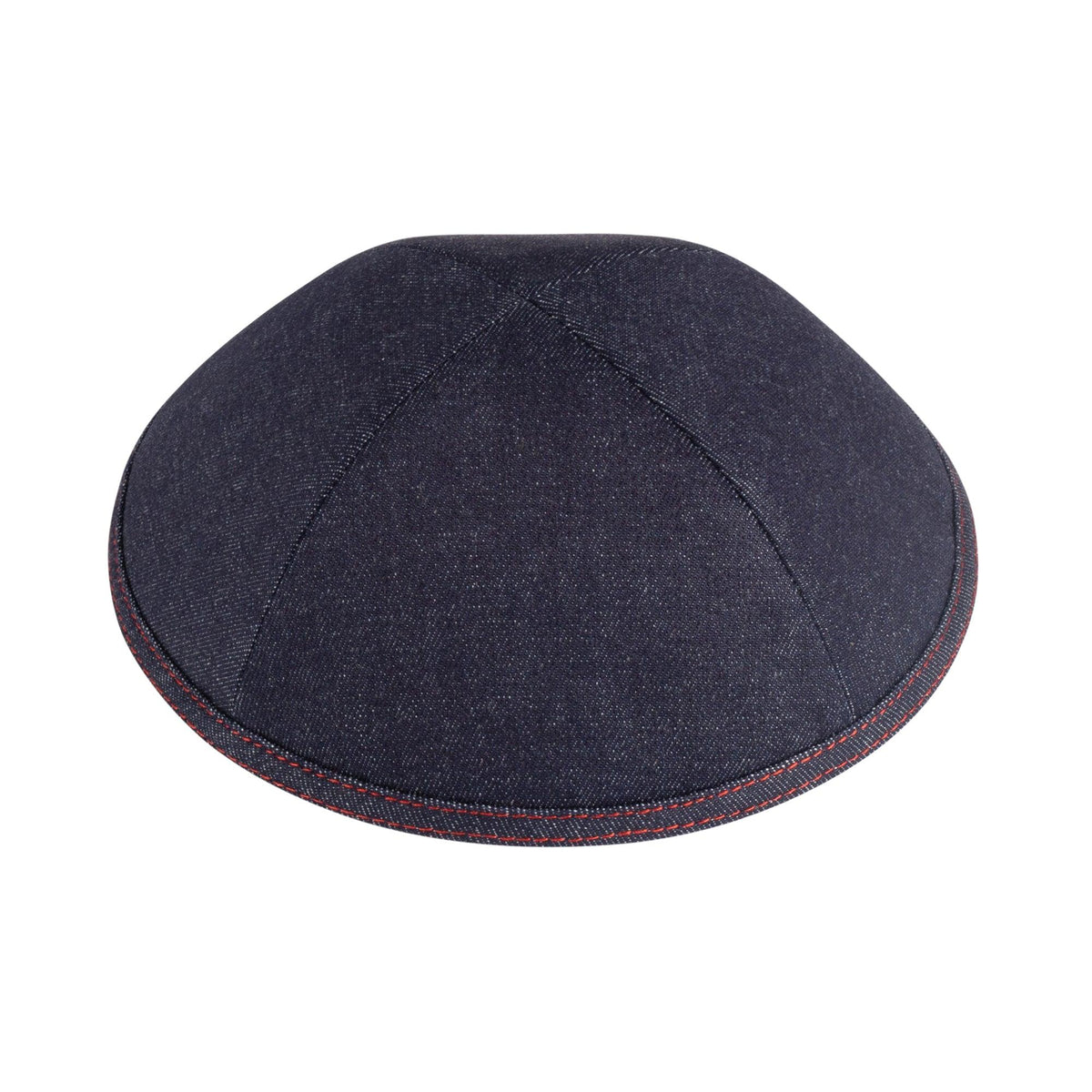 IKIPPAH NAVY DENIM W/ RED STITCHING YARMULKE