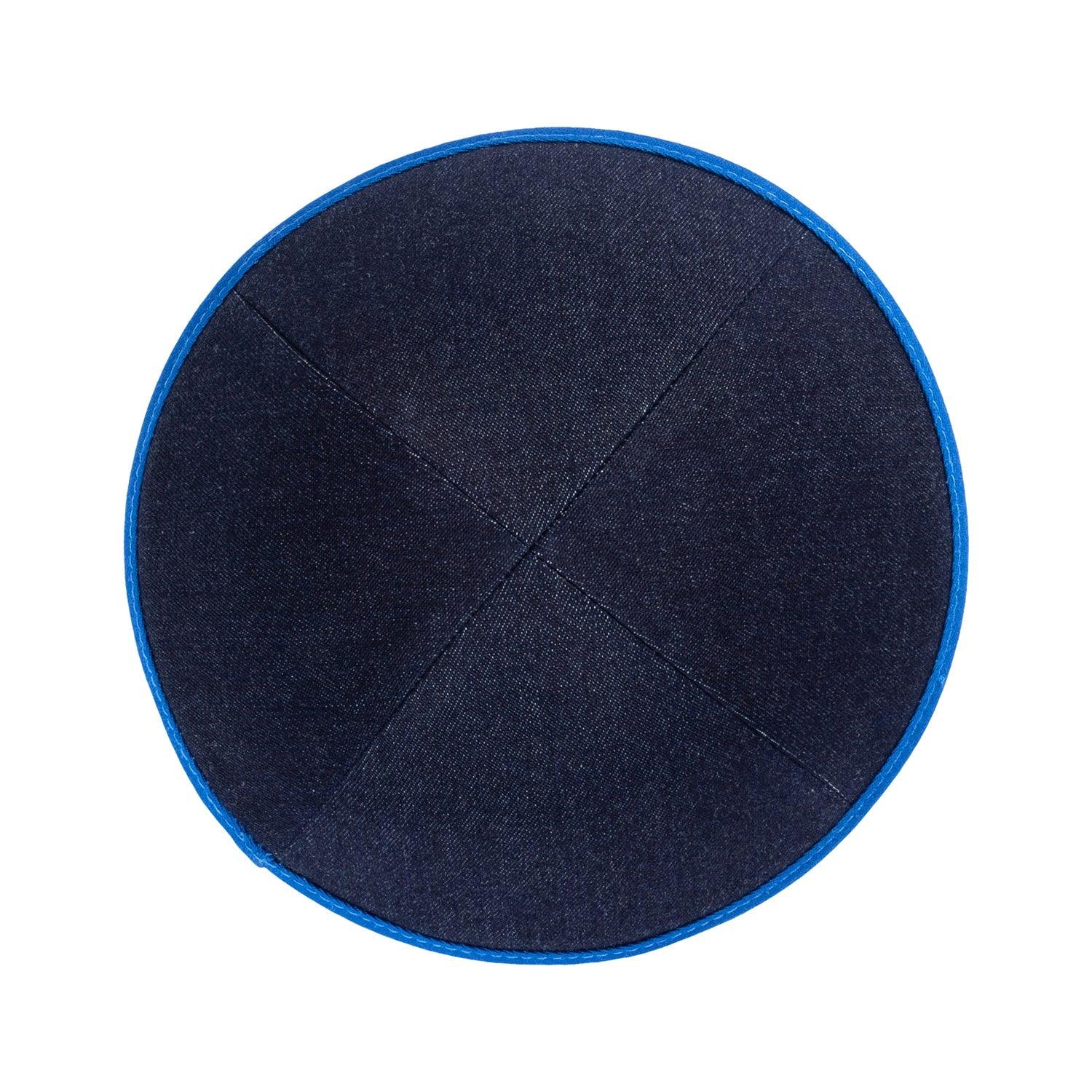 IKIPPAH NAVY DENIM W/ ROYAL BLUE RIM YARMULKE