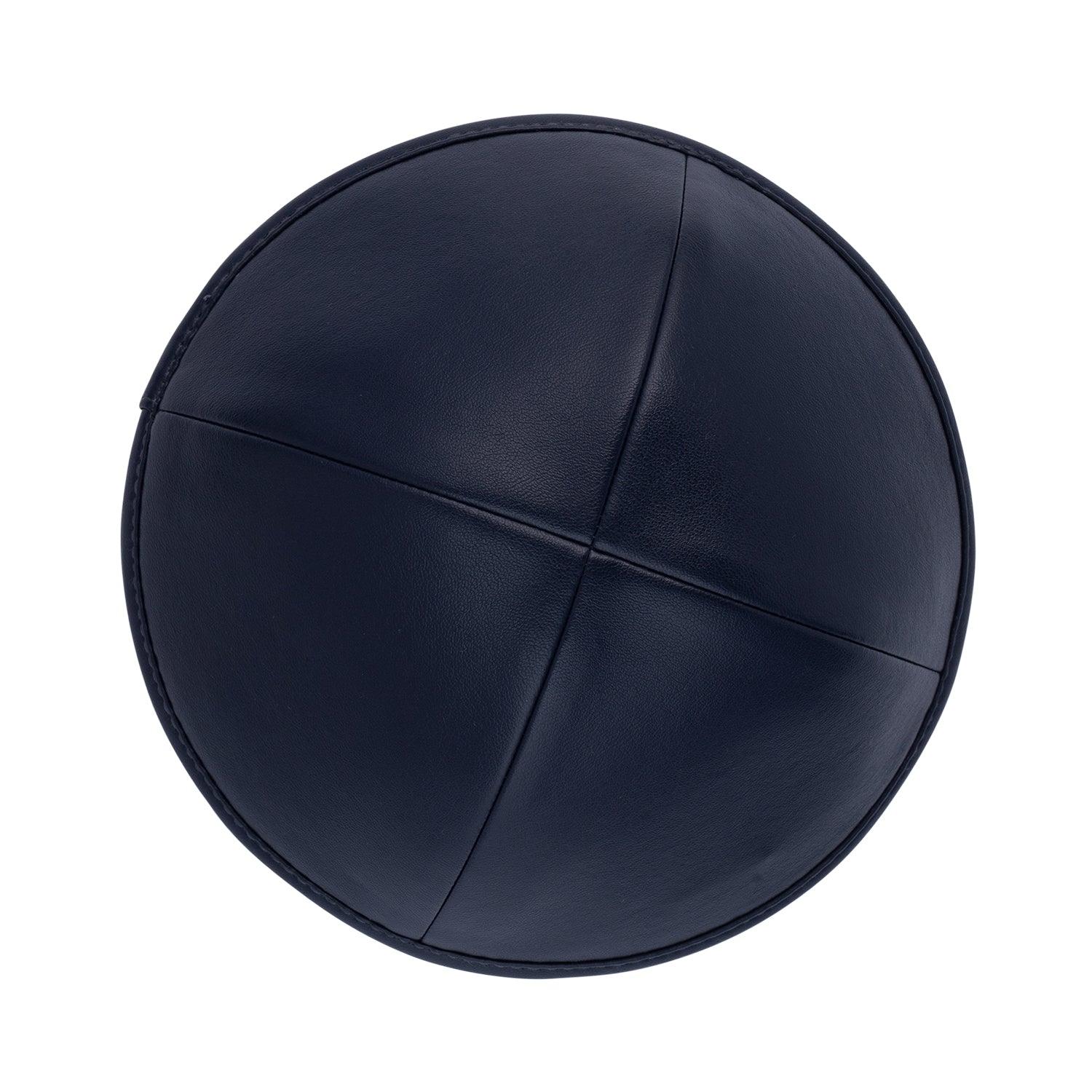 IKIPPAH NAVY LEATHER YARMULKE