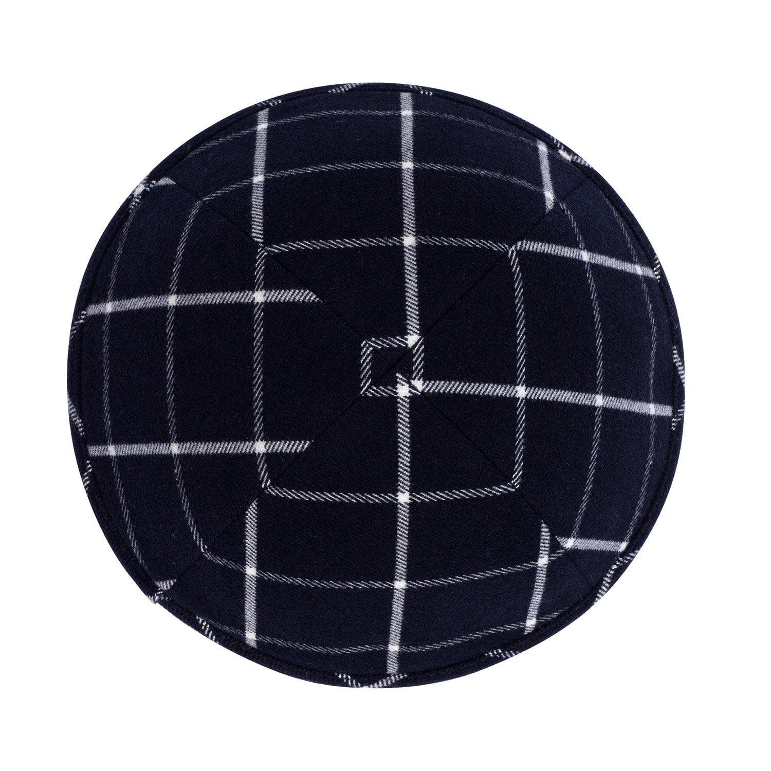 IKIPPAH NAVY PLAID YARMULKE