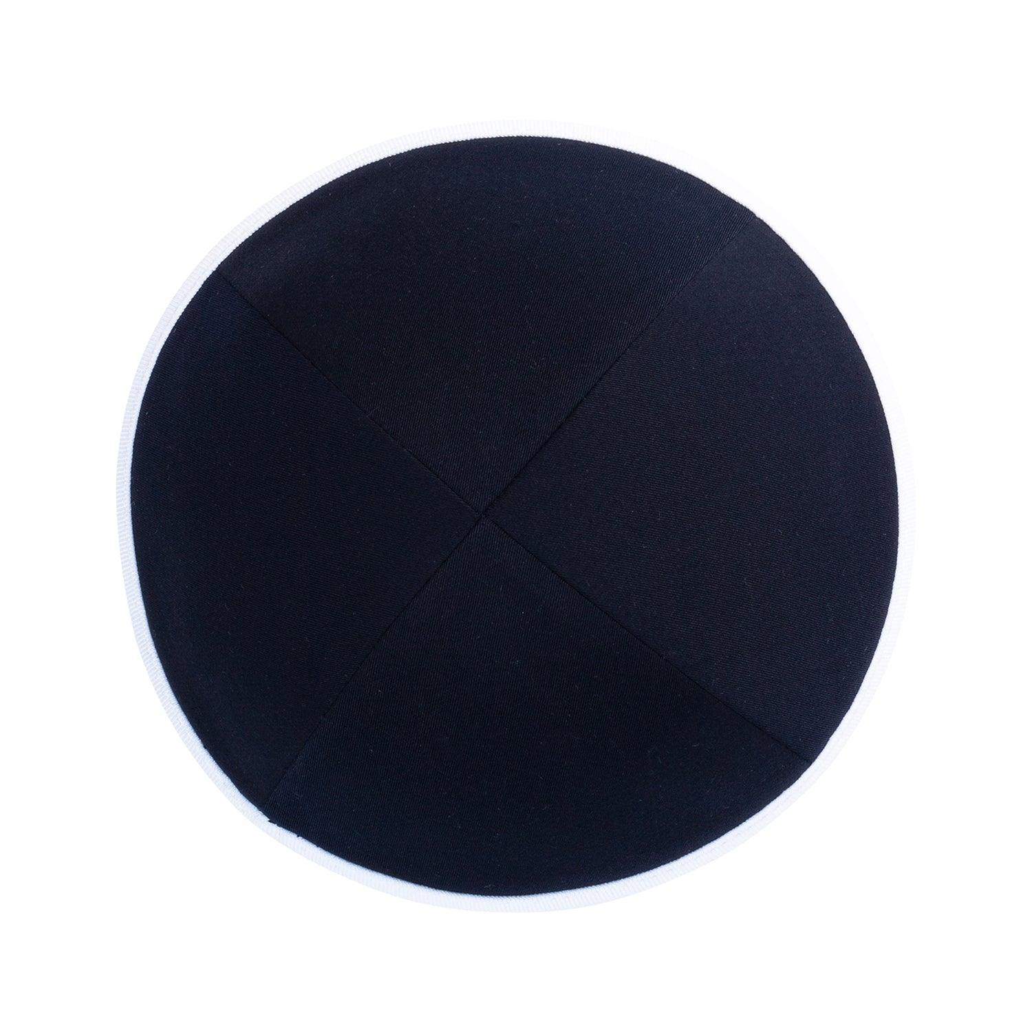 IKIPPAH NAVY SUITING W/ WHITE RIM YARMULKE