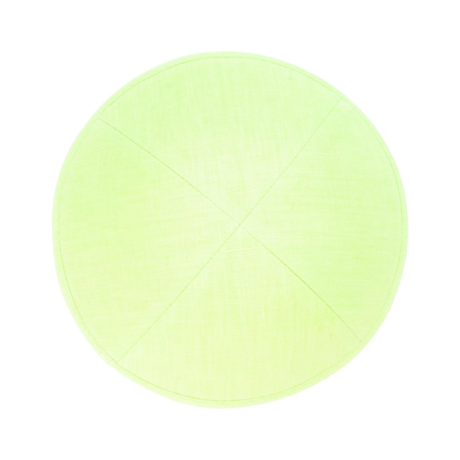 IKIPPAH NEON GREEN LINEN YARMULKE