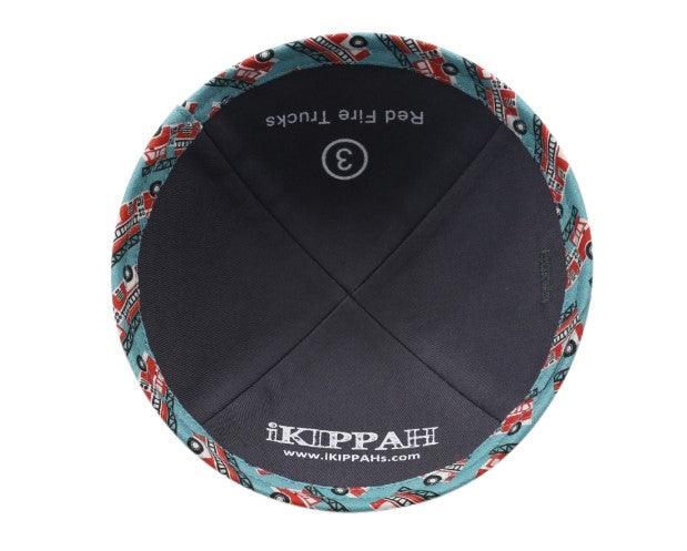 IKIPPAH RED FIRE TRUCKS YARMULKE