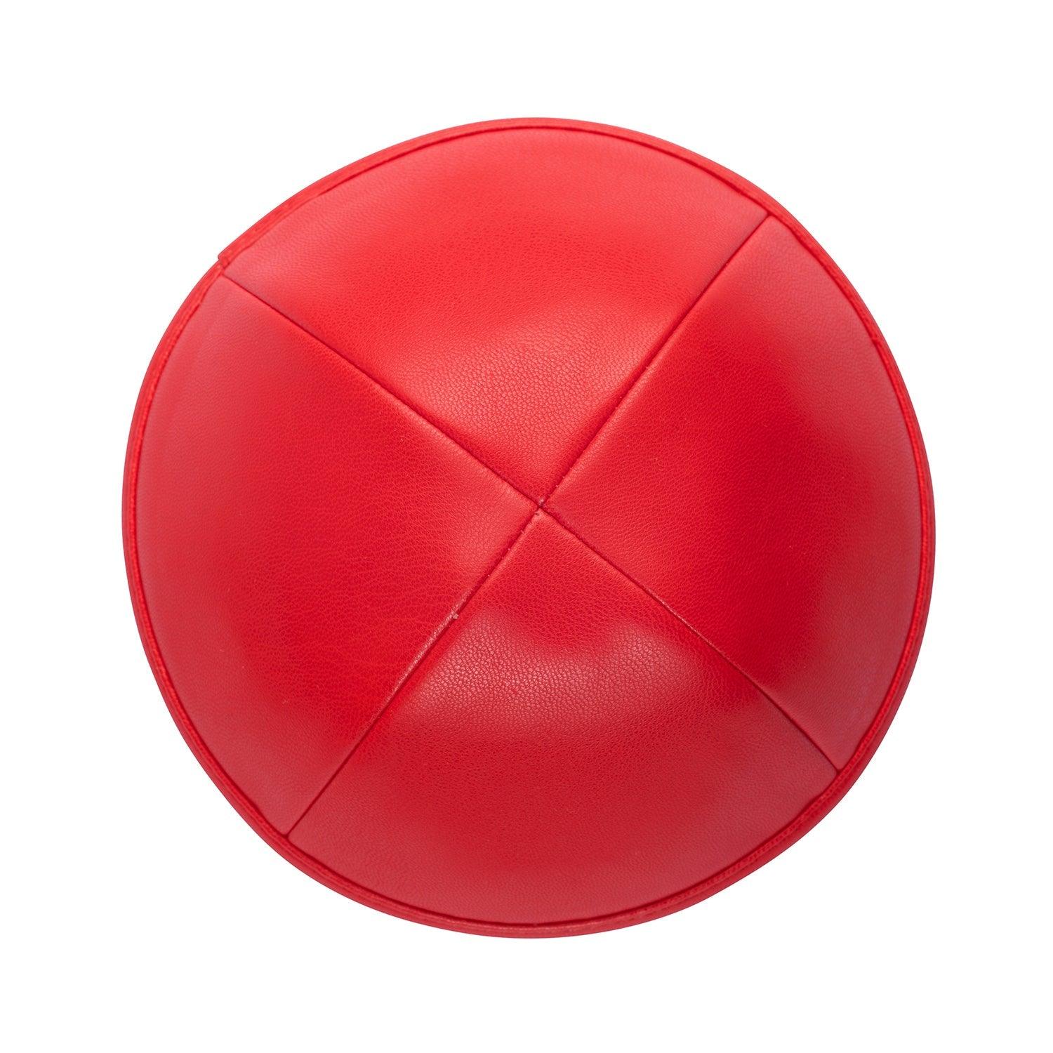 IKIPPAH RED LEATHER YARMULKE