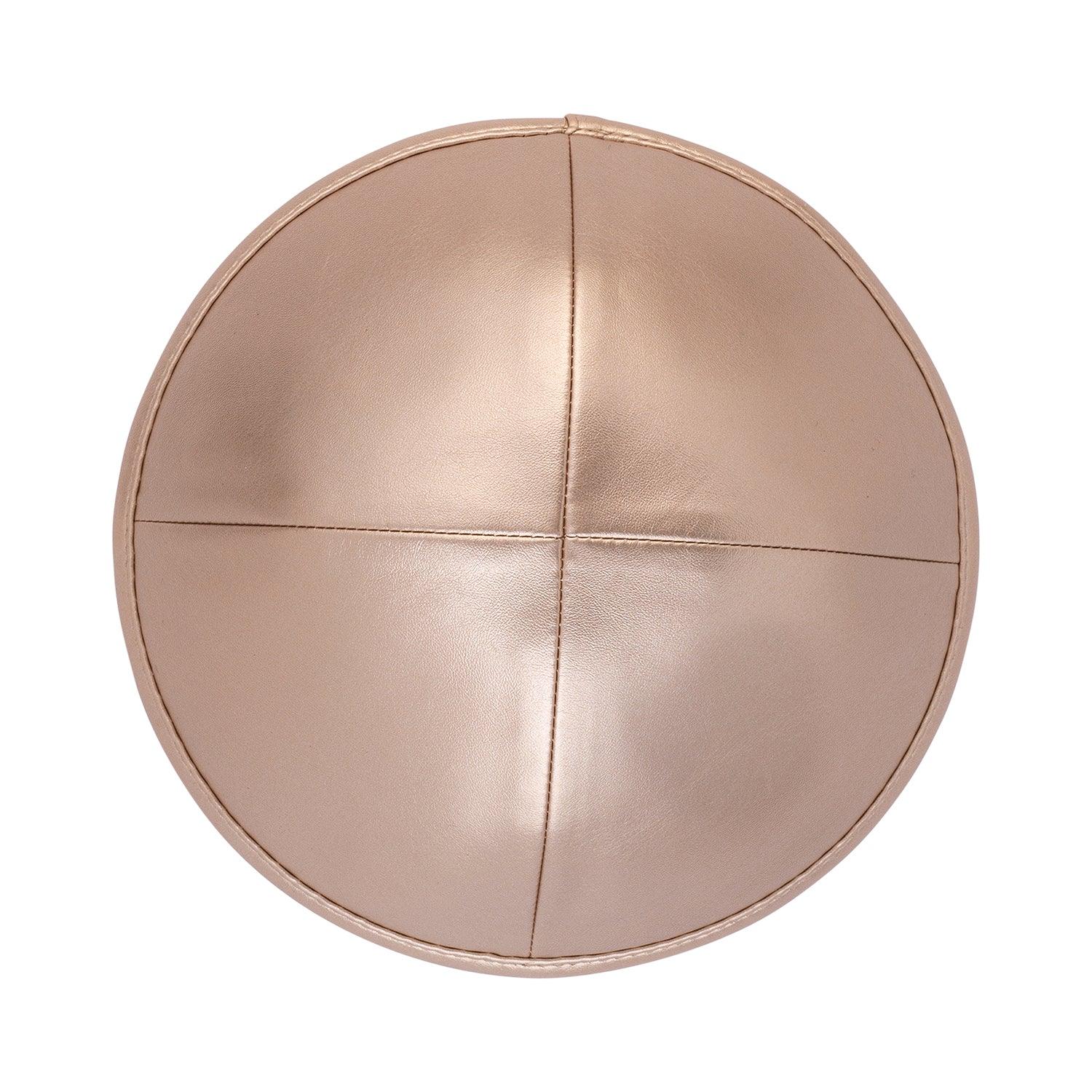 IKIPPAH ROSE GOLD LEATHER YARMULKE