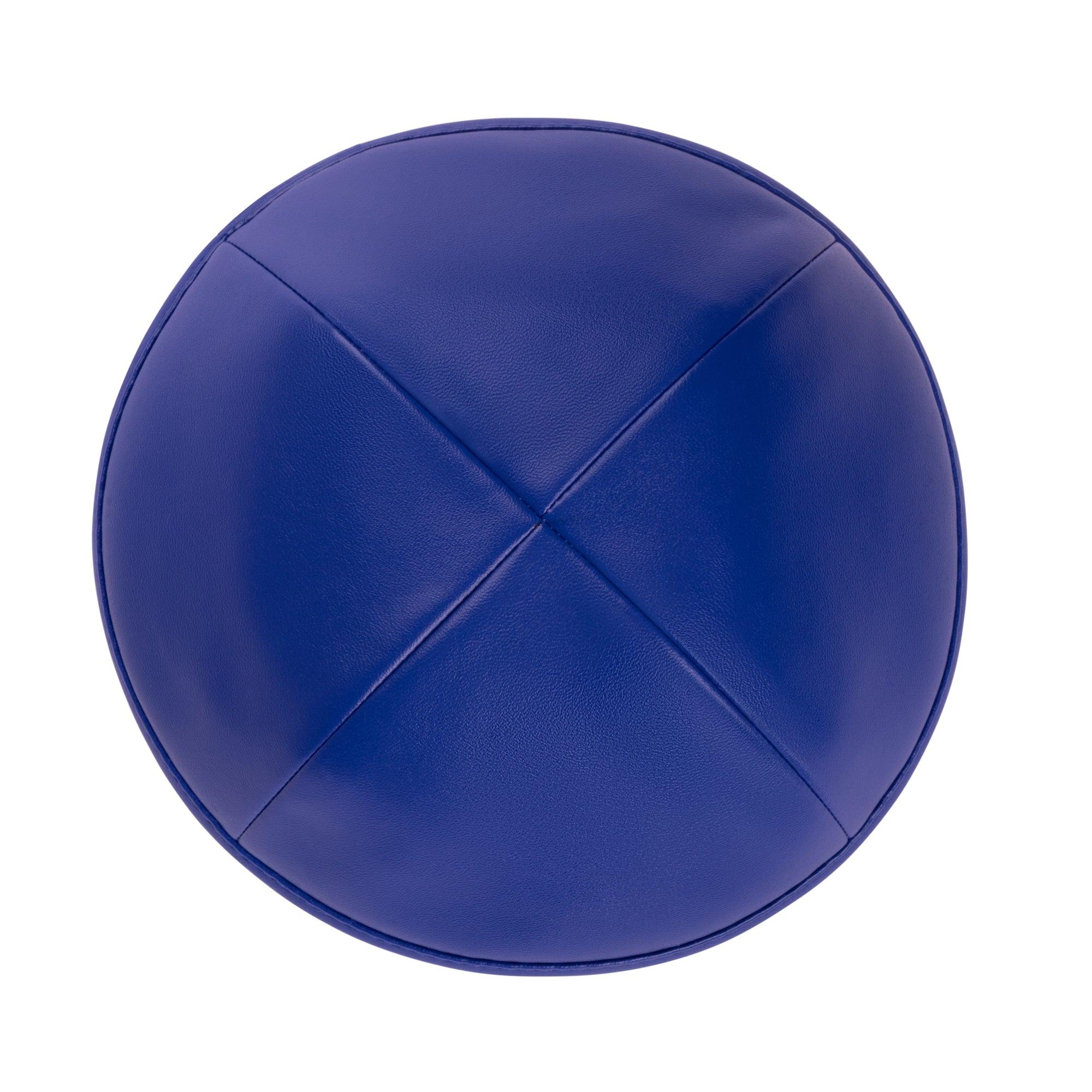 IKIPPAH ROYAL BLUE LEATHER YARMULKE