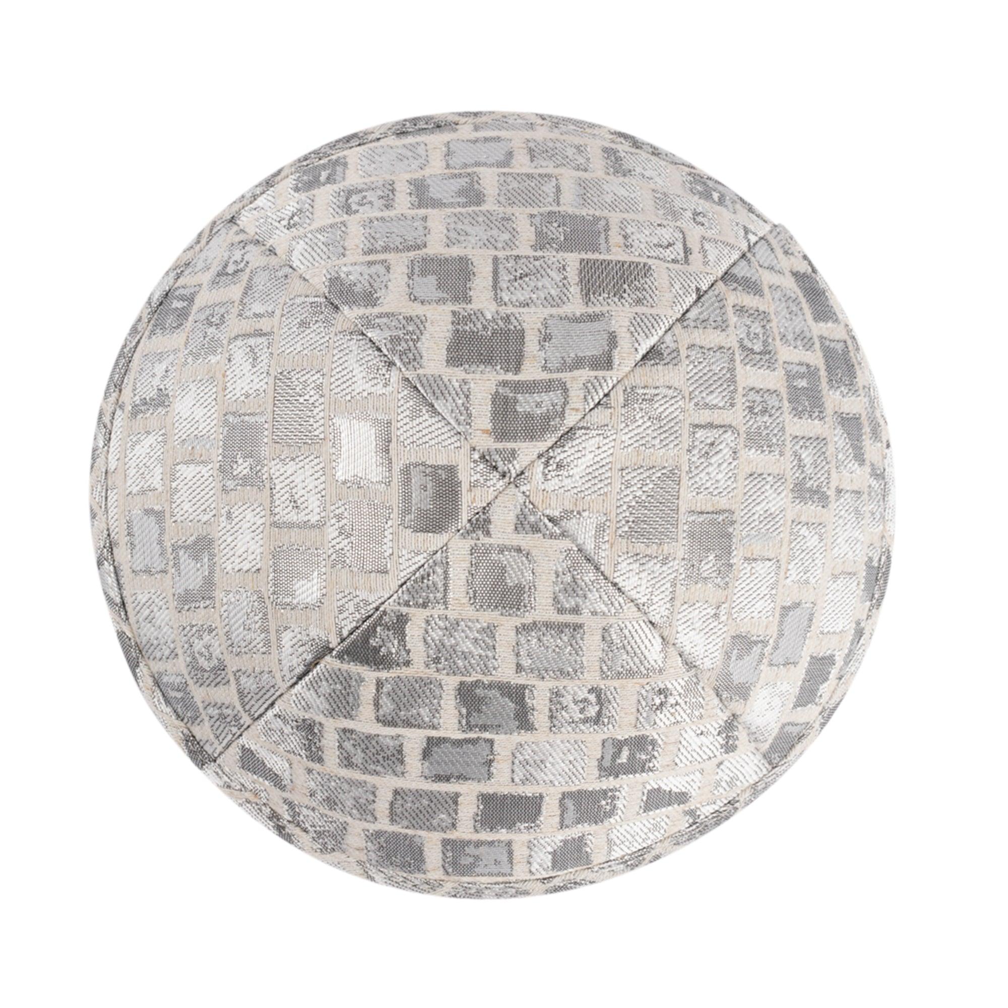 IKIPPAH SILVER SQUARES YARMULKE