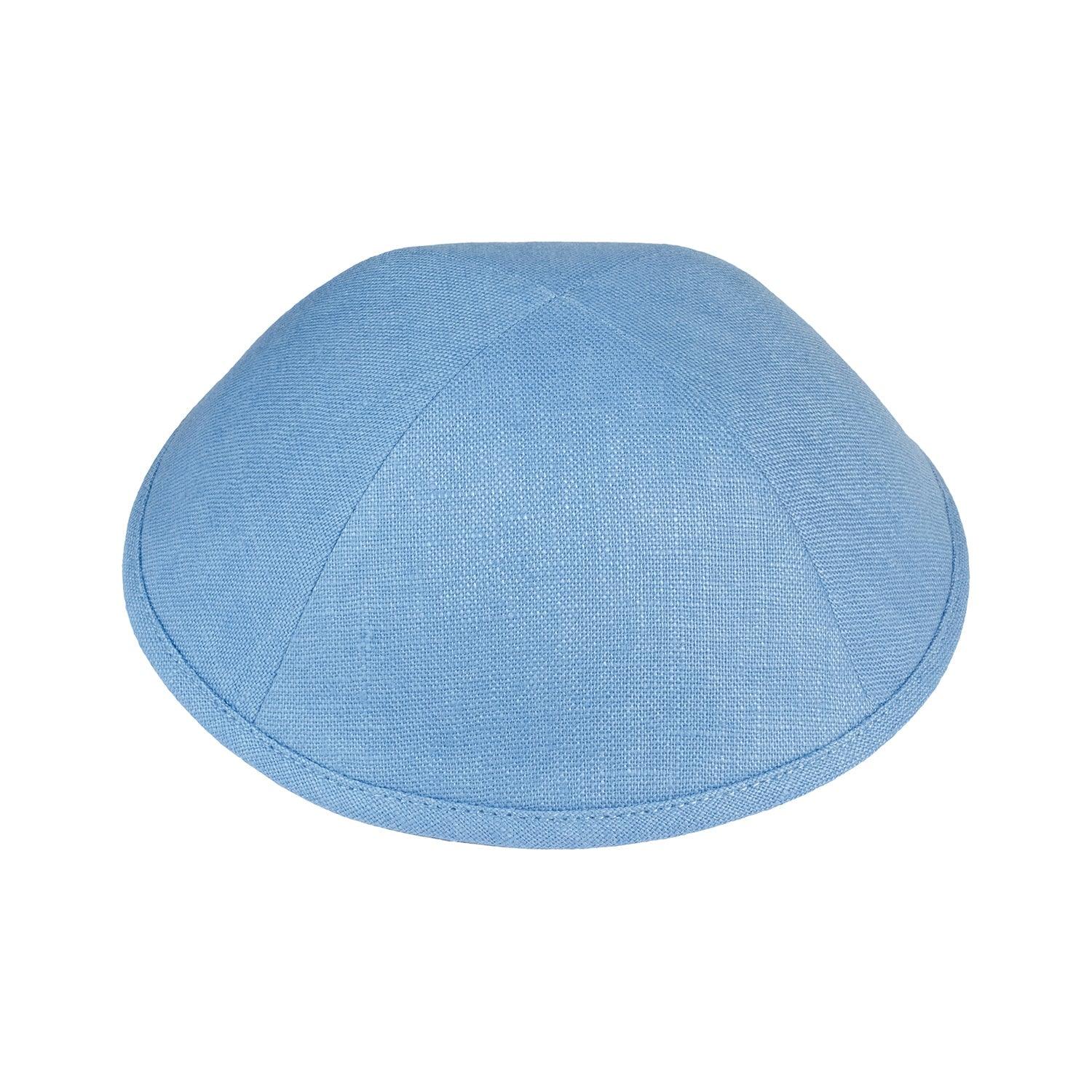 IKIPPAH SKY BLUE LINEN YARMULKE