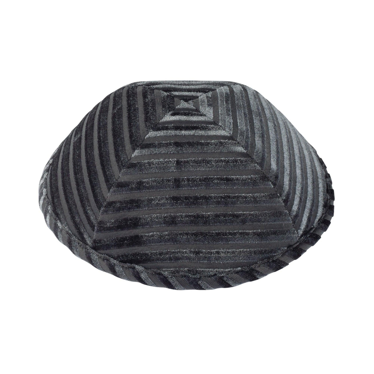 IKIPPAH STRIPED VELVET - GRAY YARMULKE