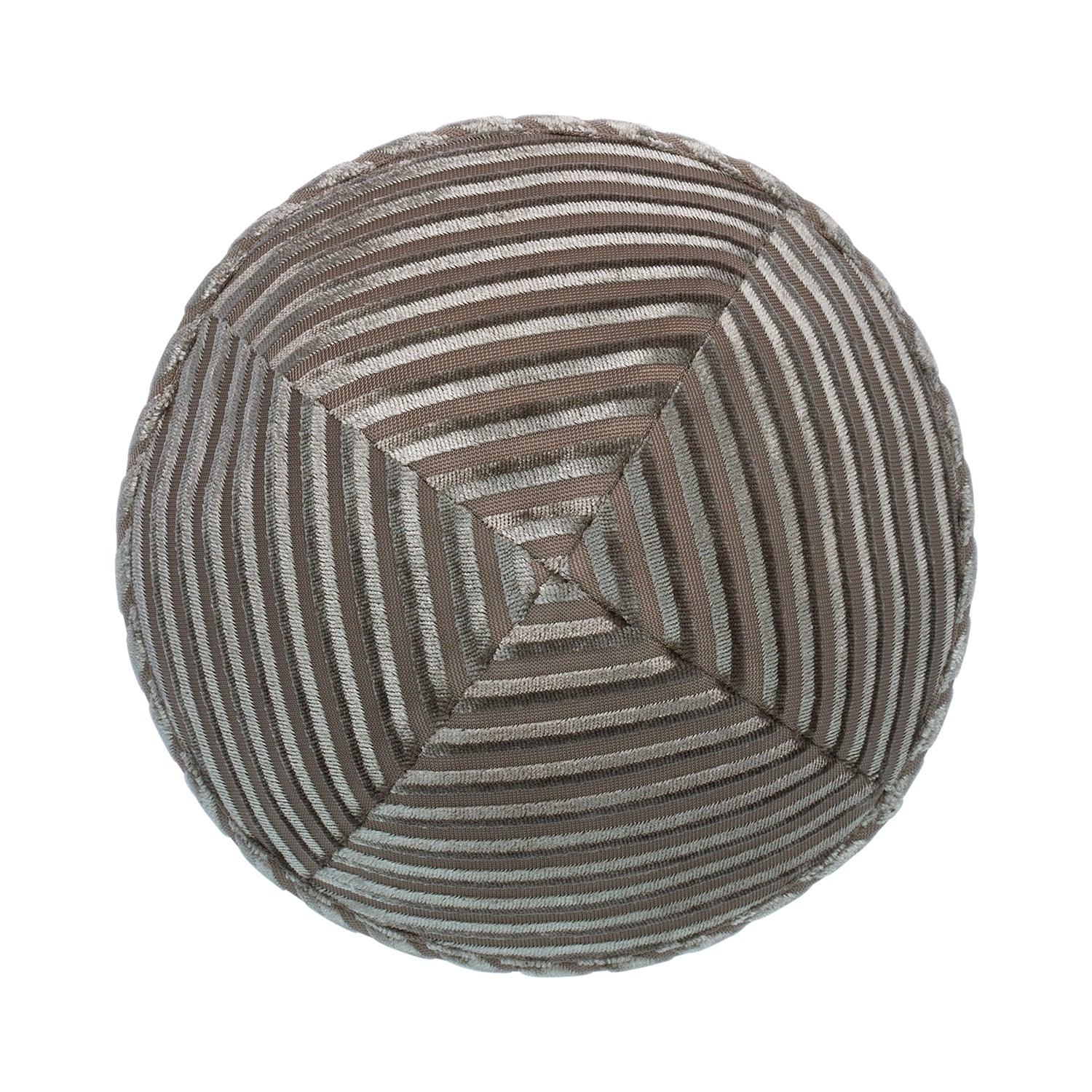 IKIPPAH STRIPED VELVET - SILVER YARMULKE