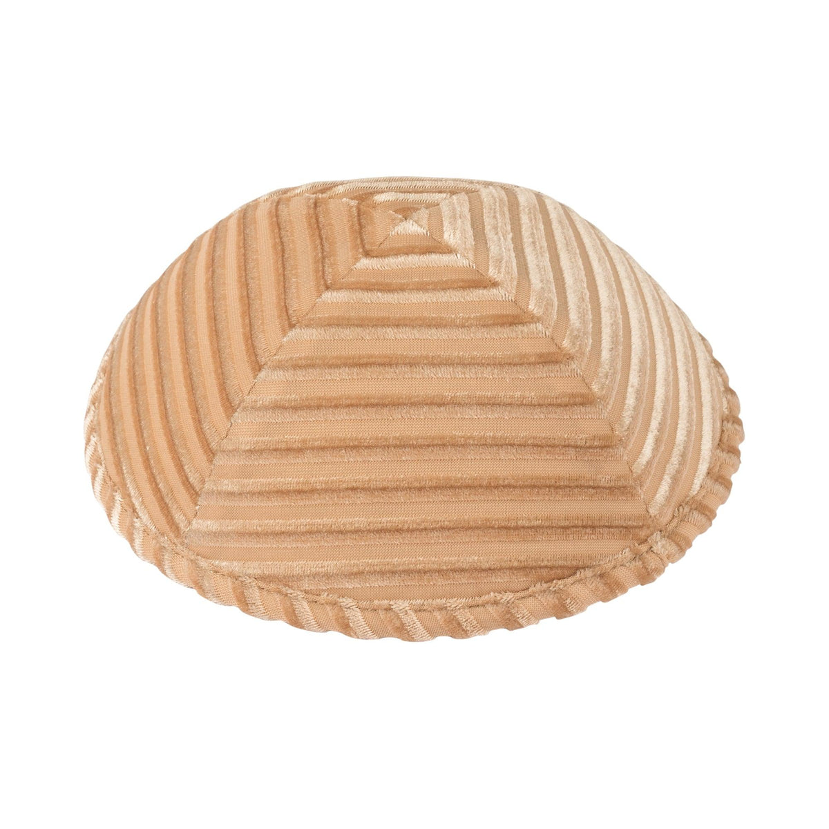 IKIPPAH STRIPED VELVET - TAN YARMULKE