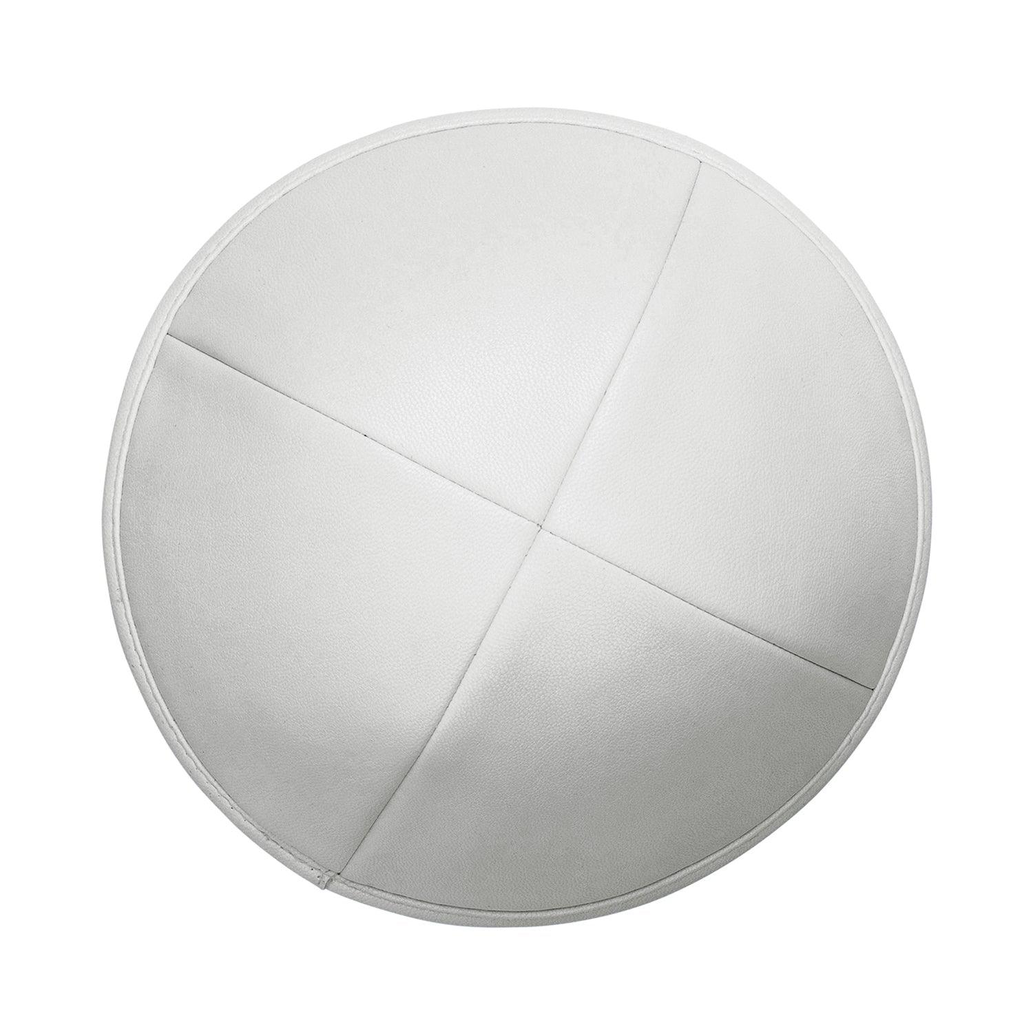 IKIPPAH WHITE LEATHER YARMULKE