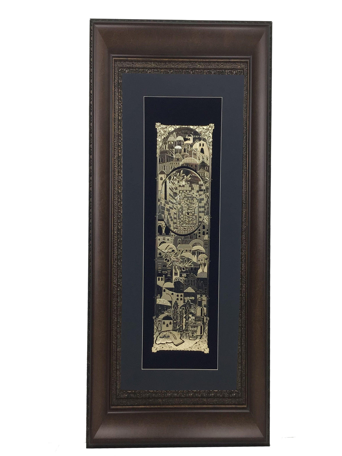 Im Eshkachech Gold Art  #54 Frame  #35 Size 18x32 Black Background