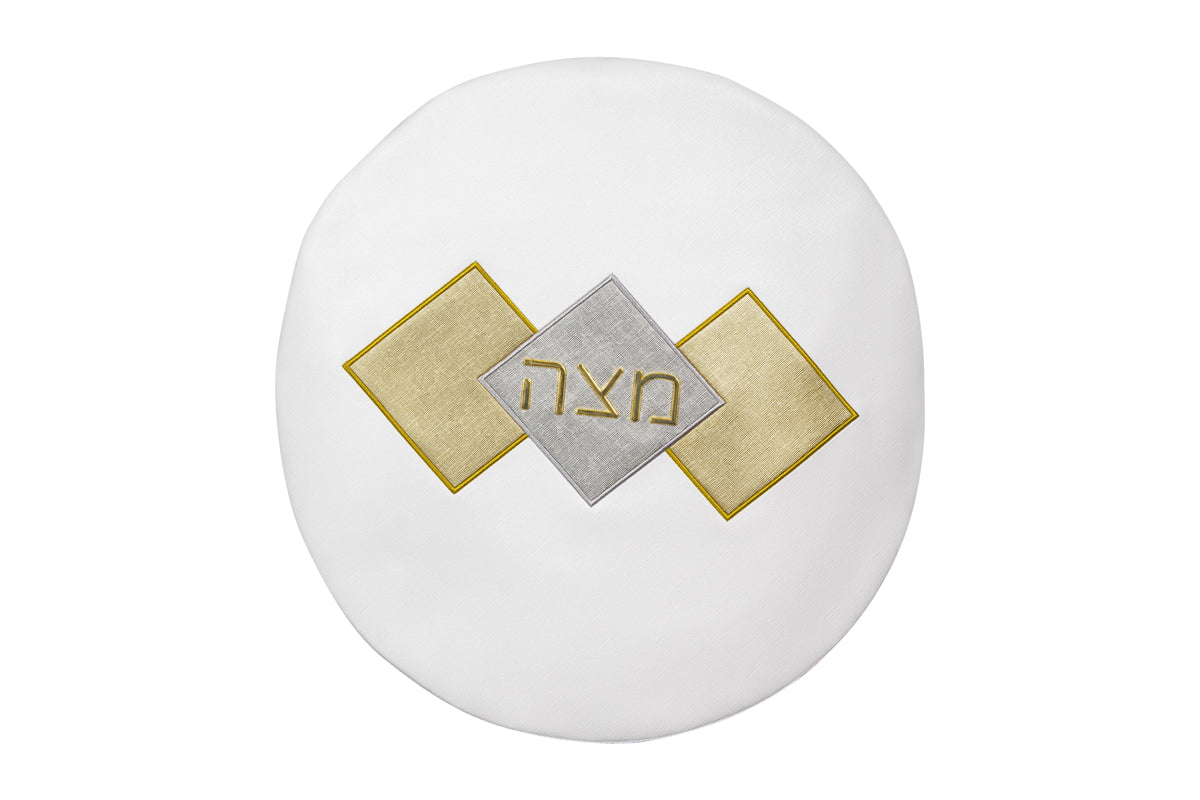Leather Pesach Seder Matzah bag Gold Diamond design