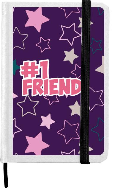 Lined Page Jotter with cardboard finish Quoting &quot;#1 FRIEND&quot;